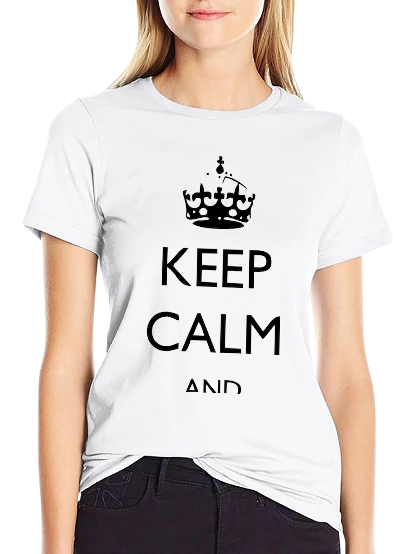 Black Keep Calm Graphic Tee - Classic Black T-Shirt view 9