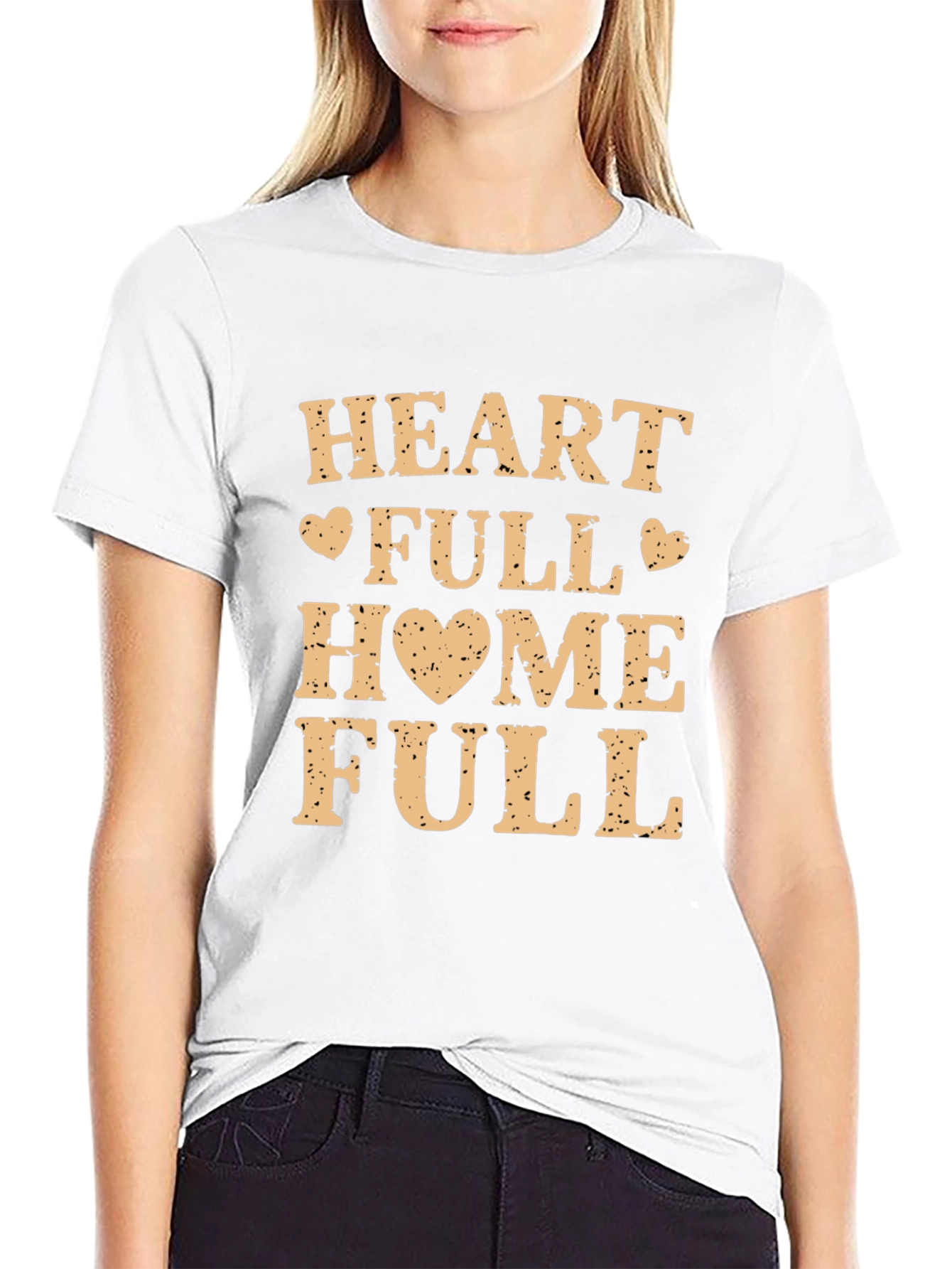 Black Heart Full Home Full Graphic T-Shirt view 9