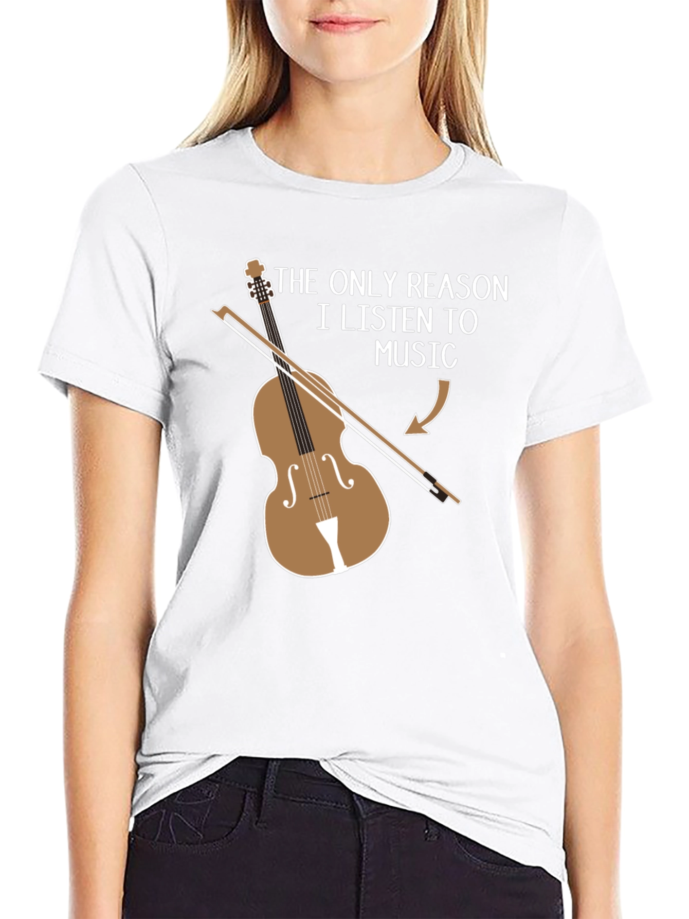 Black Musician's Humorous T-Shirt: Violinist's Reason to Listen view 9