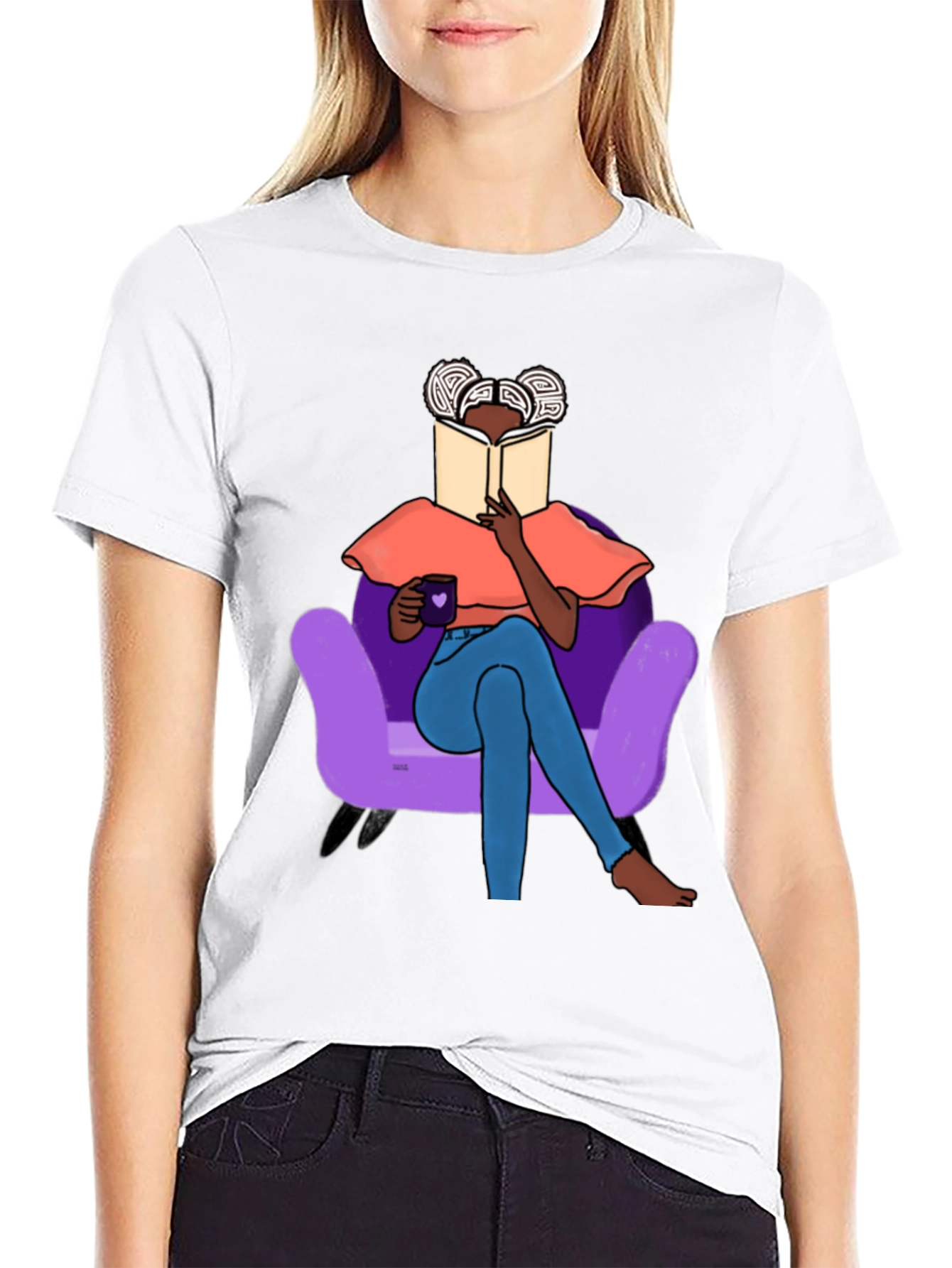 Black Cozy Reading T-Shirt - Book Lover's Tee view 9