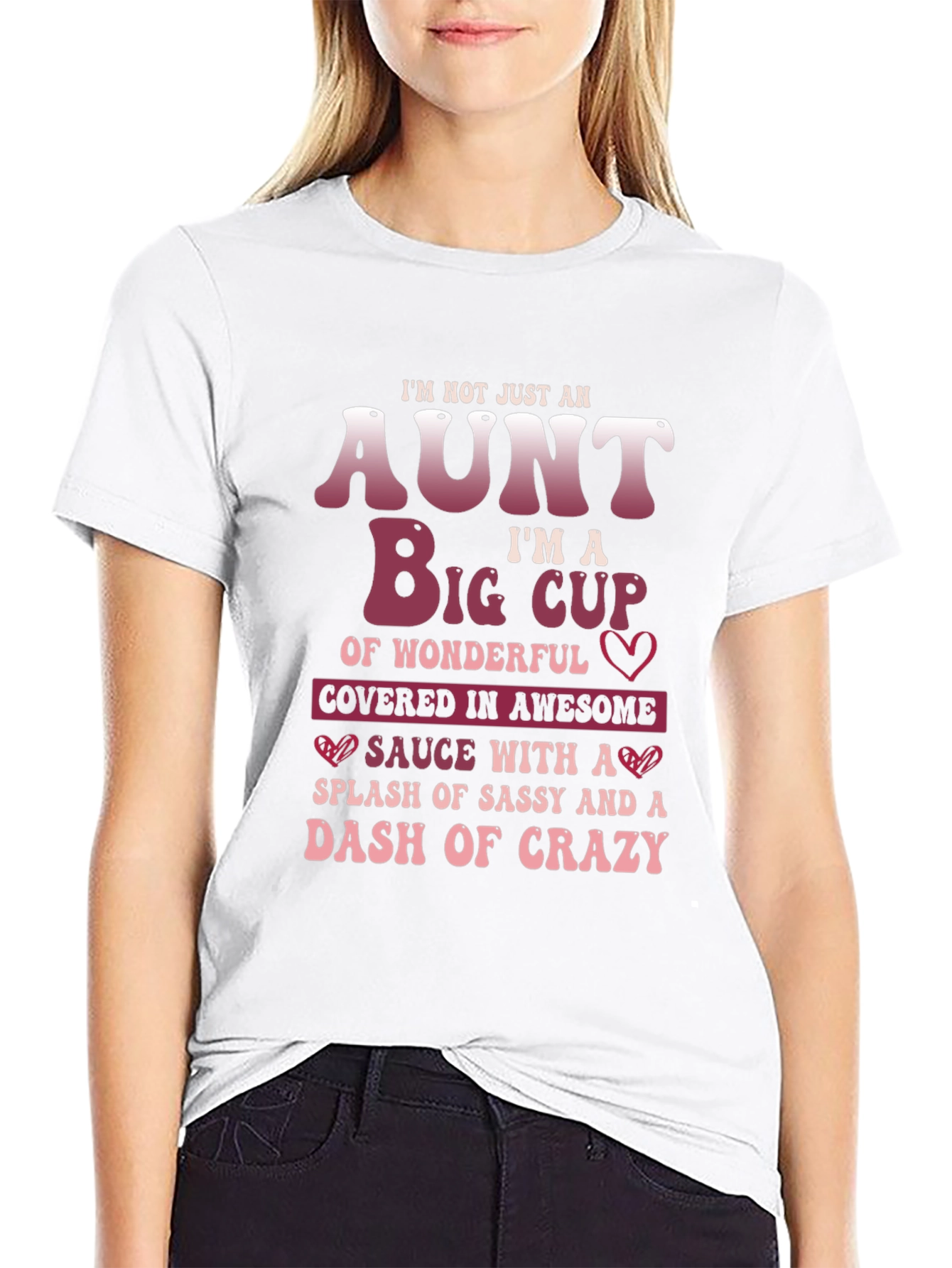 Black I'm Not Just An Aunt Funny T-Shirt view 9