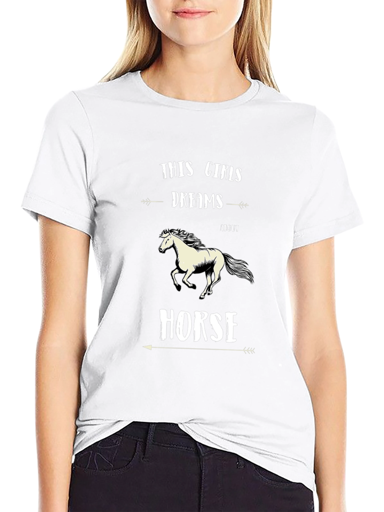 Black This Girl Dreams About Horse Black T-Shirt view 9
