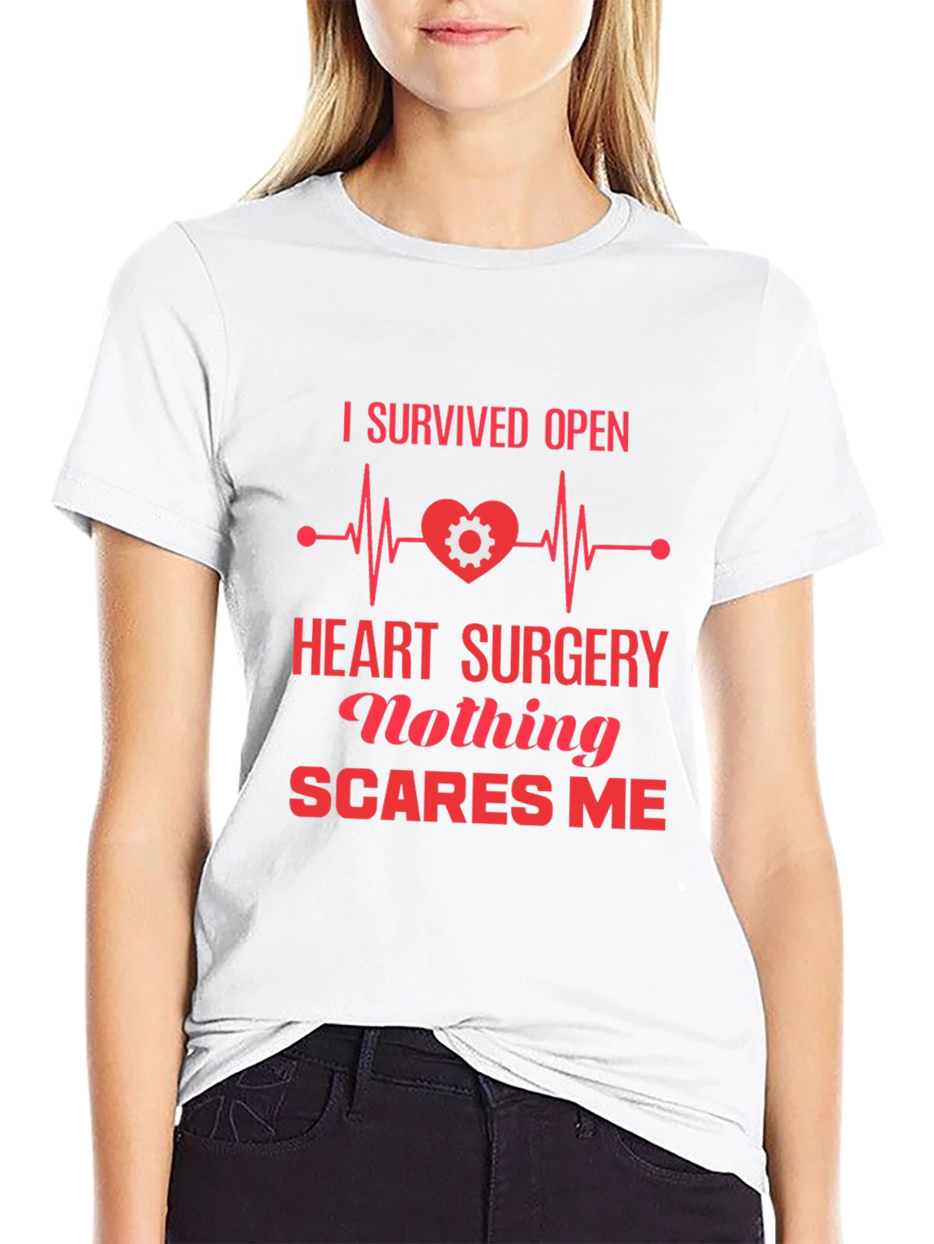 Black Heart Surgery Survivor Graphic Tee view 9