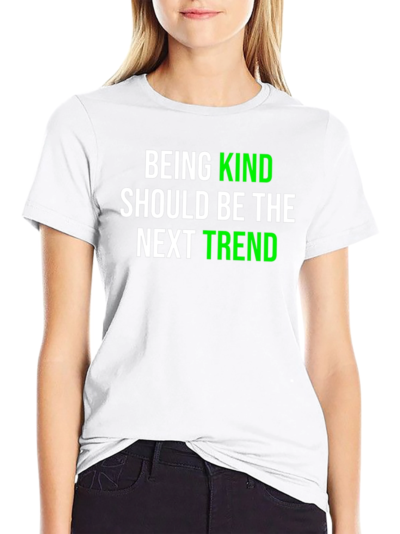 Black Kindness Trend Graphic Tee - Black view 9