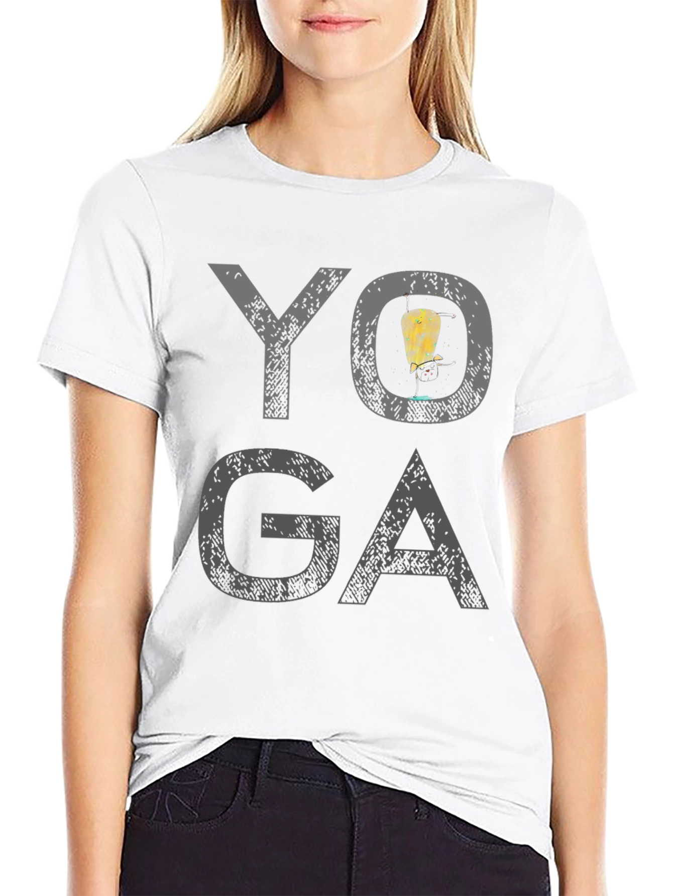 Black Yoga T-Shirt: Unique Design, Comfortable Fit view 9
