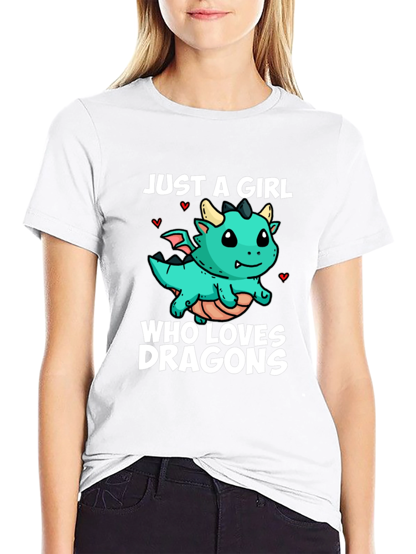 Black Girl Dragon Lover Black T-Shirt view 9