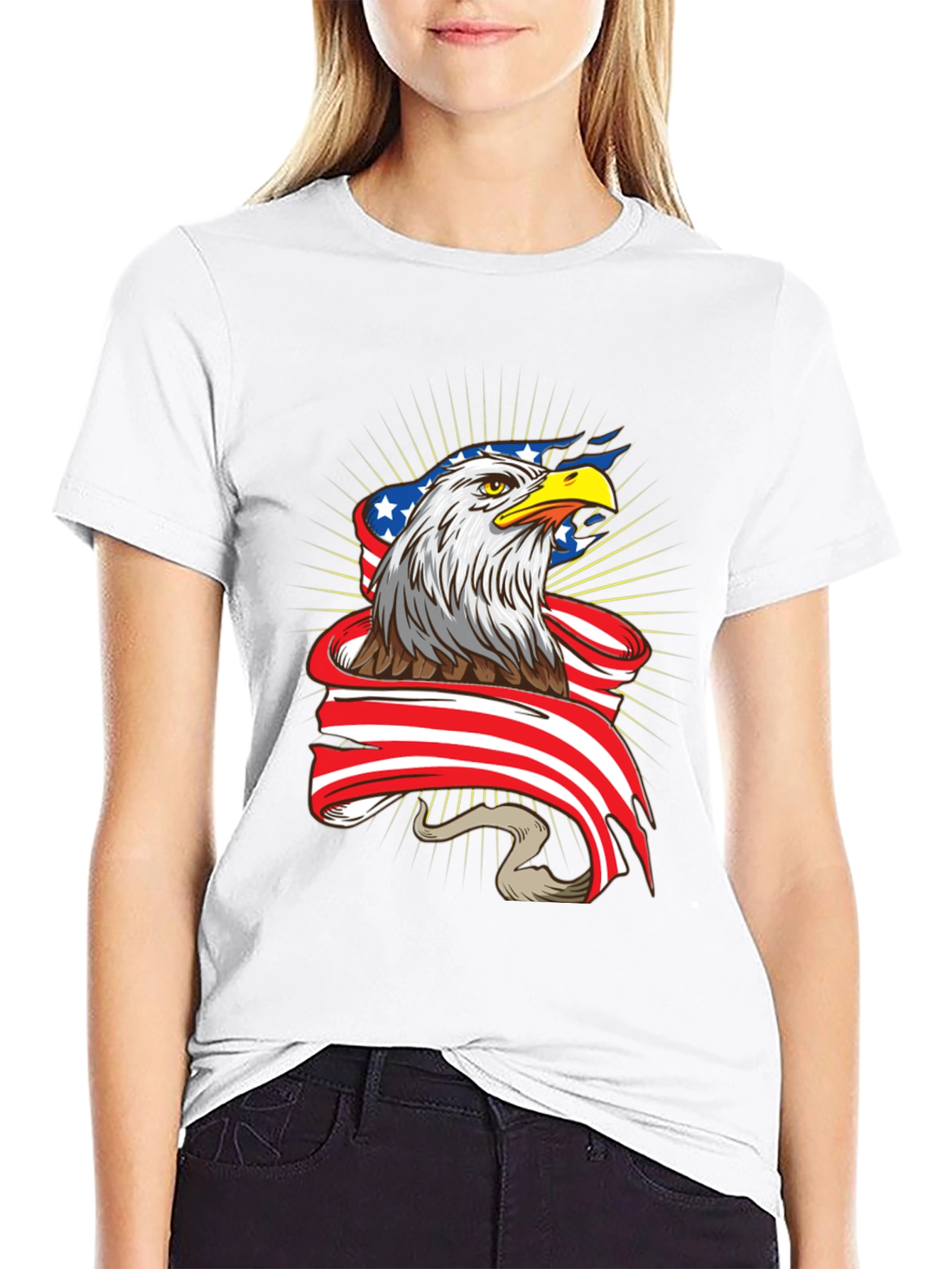 American Eagle Graphic Tee - Patriotic T-Shirt - 9