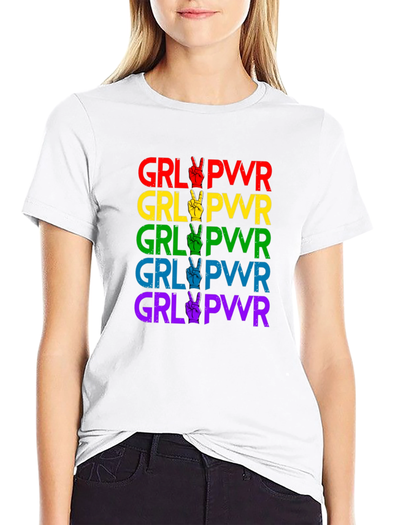 Black GRL PWR Pride T-Shirt view 9