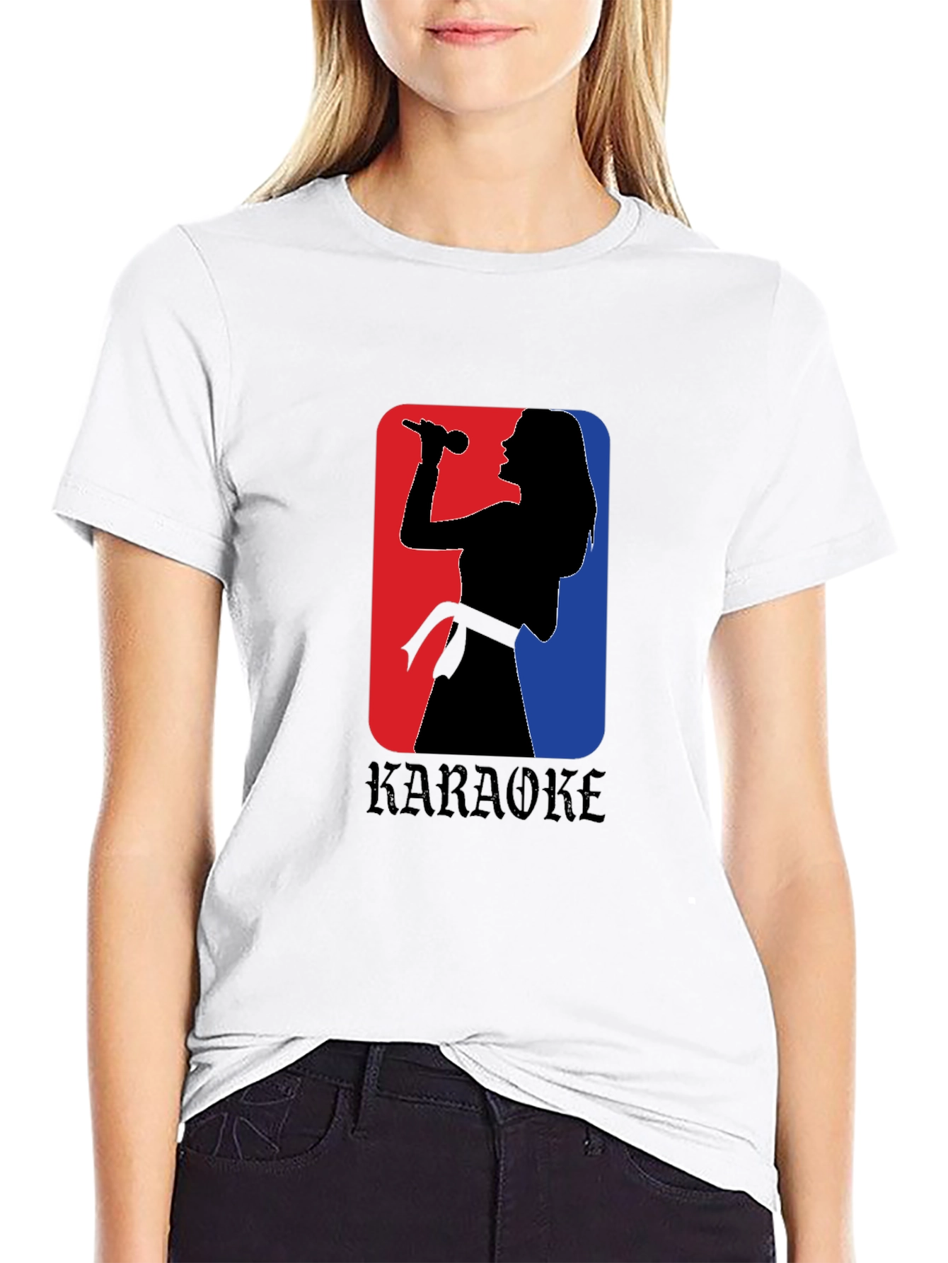 Black Karaoke Singer Graphic T-Shirt - Black view 9