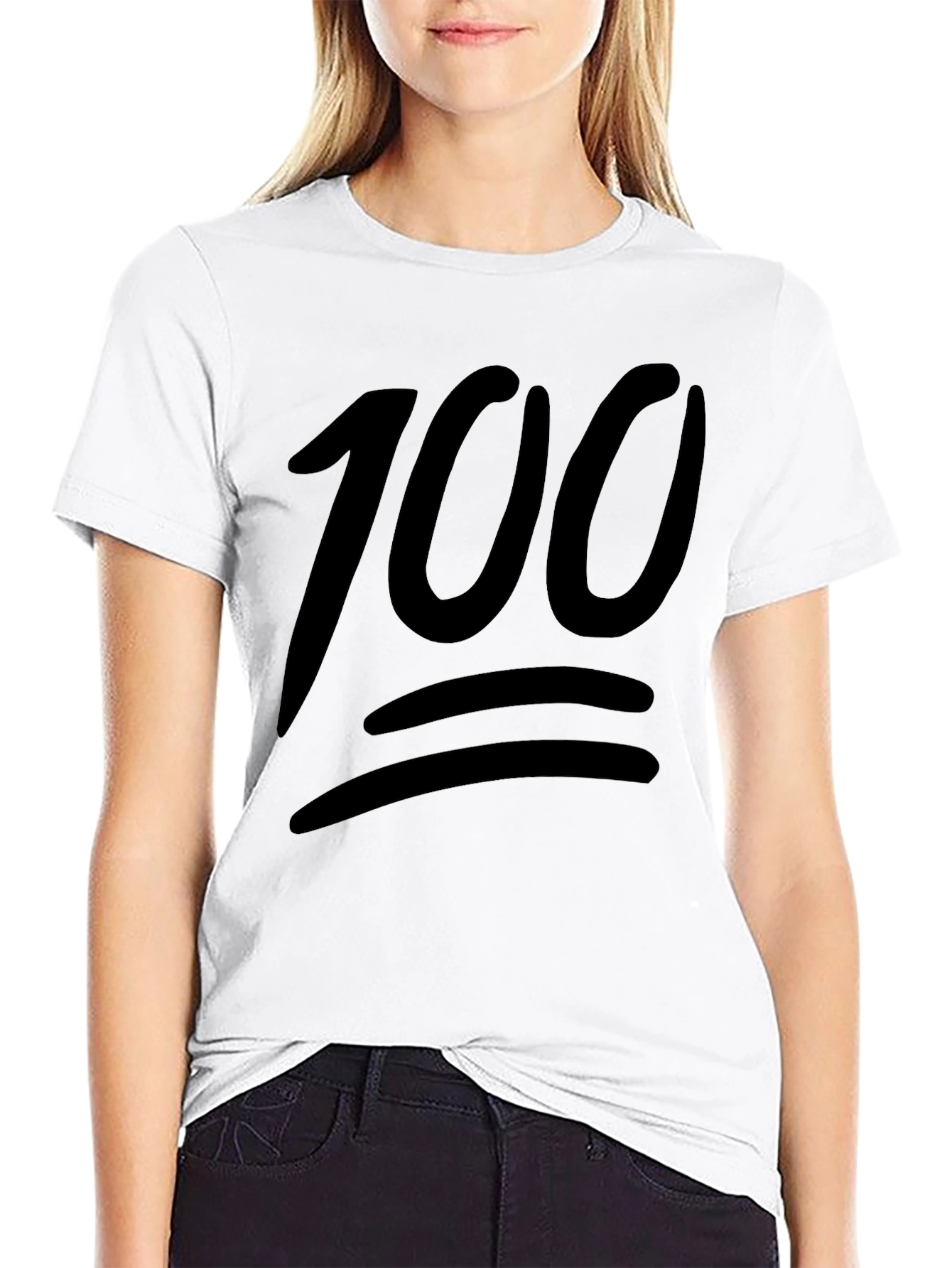 Black 100 Emoji Black T-Shirt - Express Yourself view 9