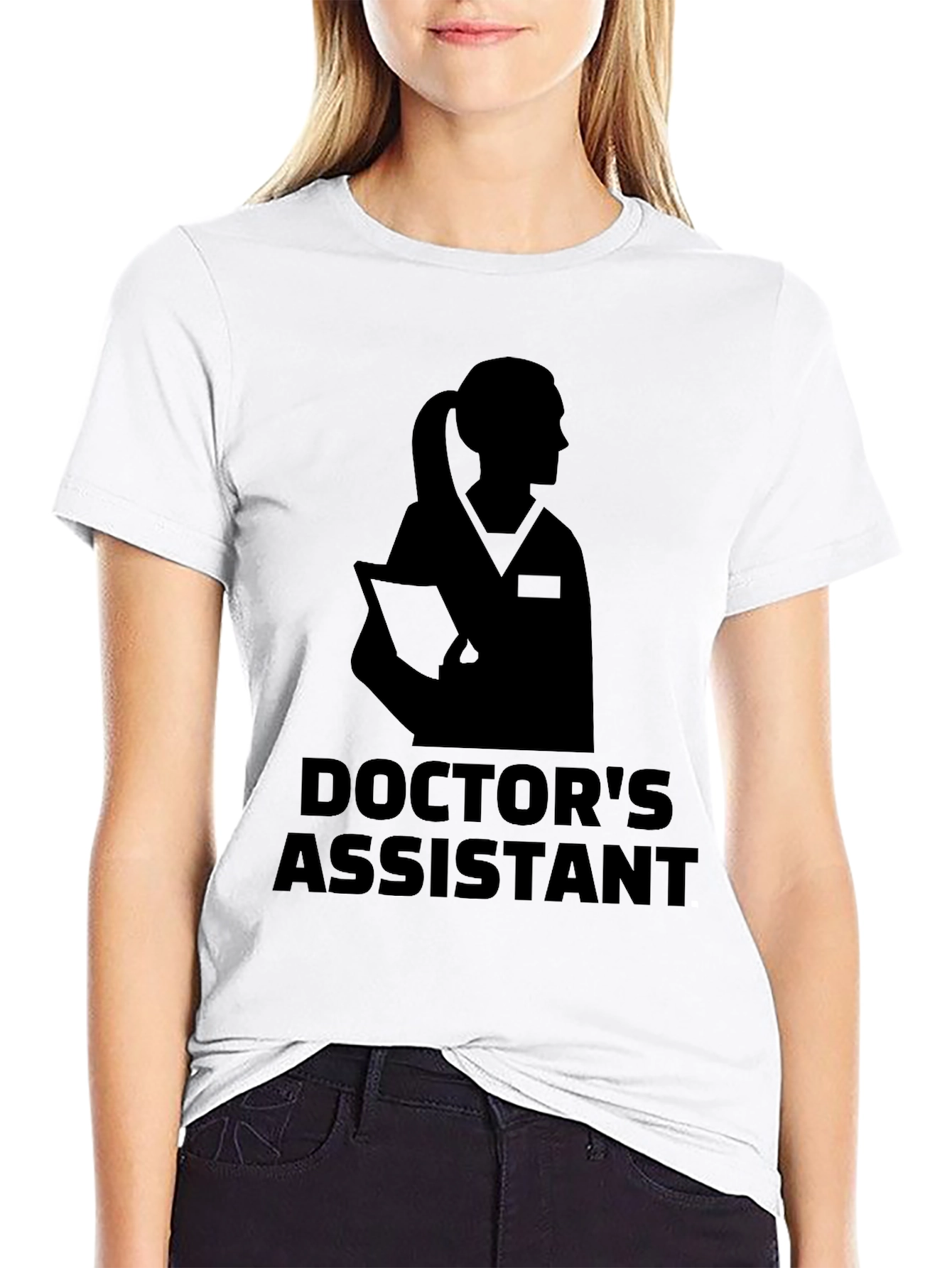 Black Doctor's Assistant Graphic T-Shirt view 9