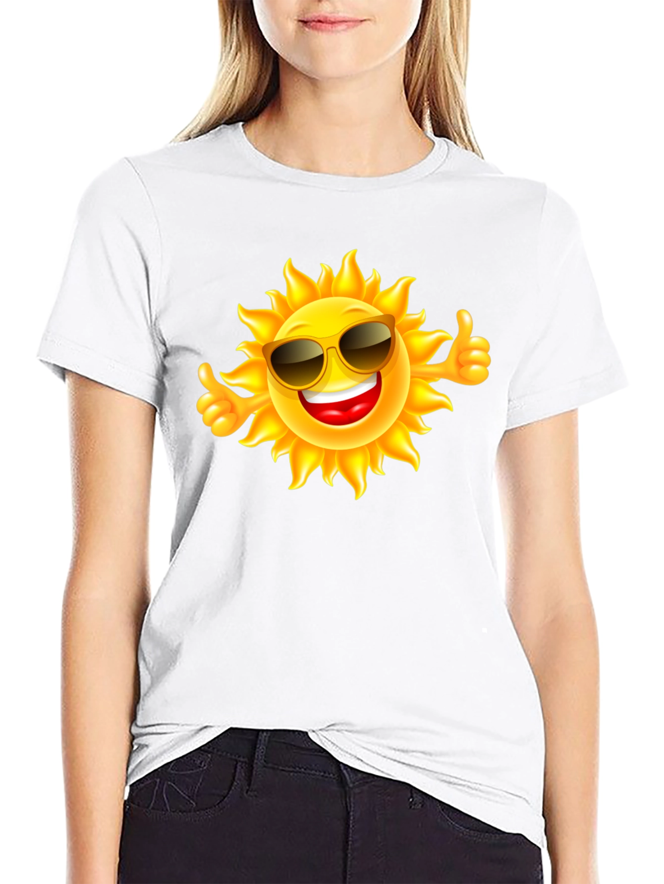 Black Sunny Vibes Black T-Shirt view 9