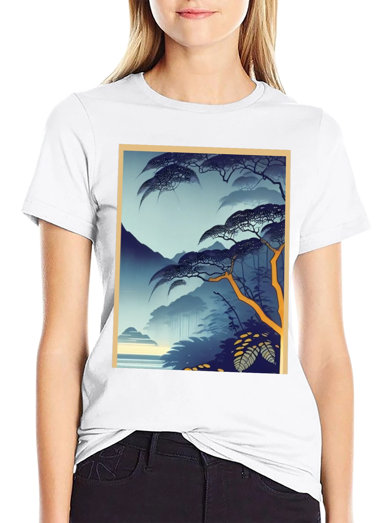 Black Nature Graphic Tee - Relaxed Fit view 9