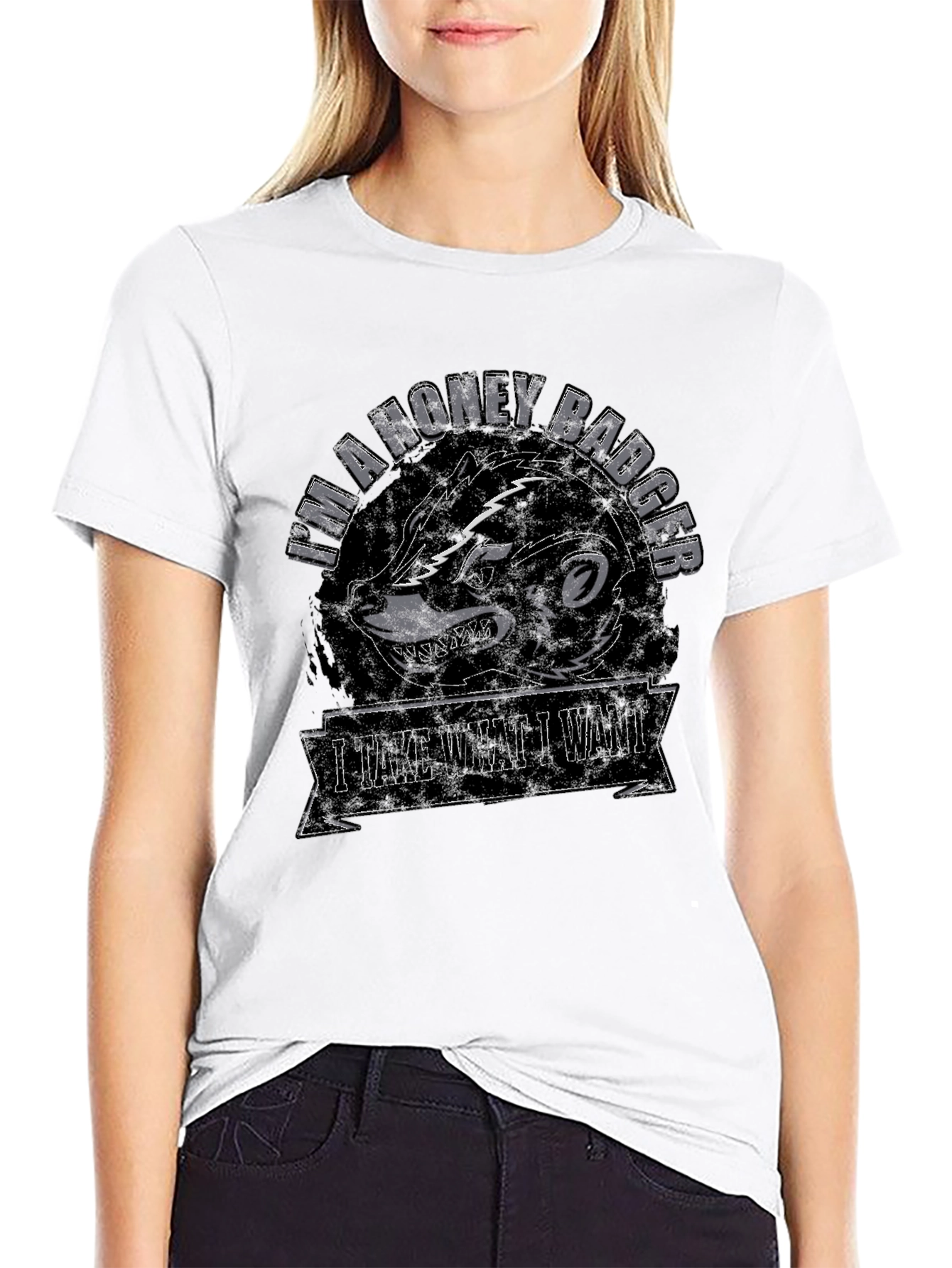 Black Honey Badger Graphic T-Shirt - I Take What I Want view 9