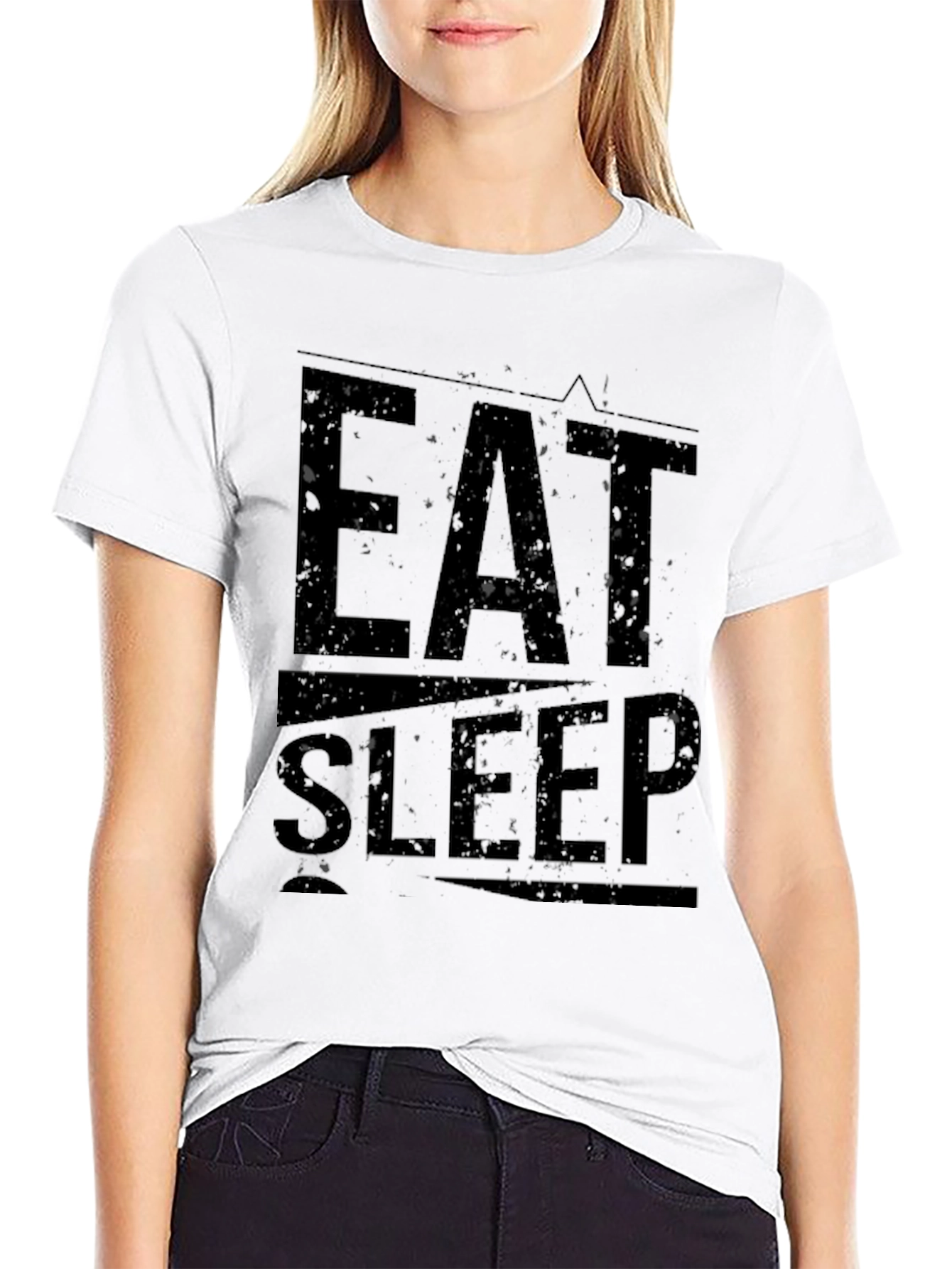 Black Eat Sleep Ski Graphic T-Shirt view 9