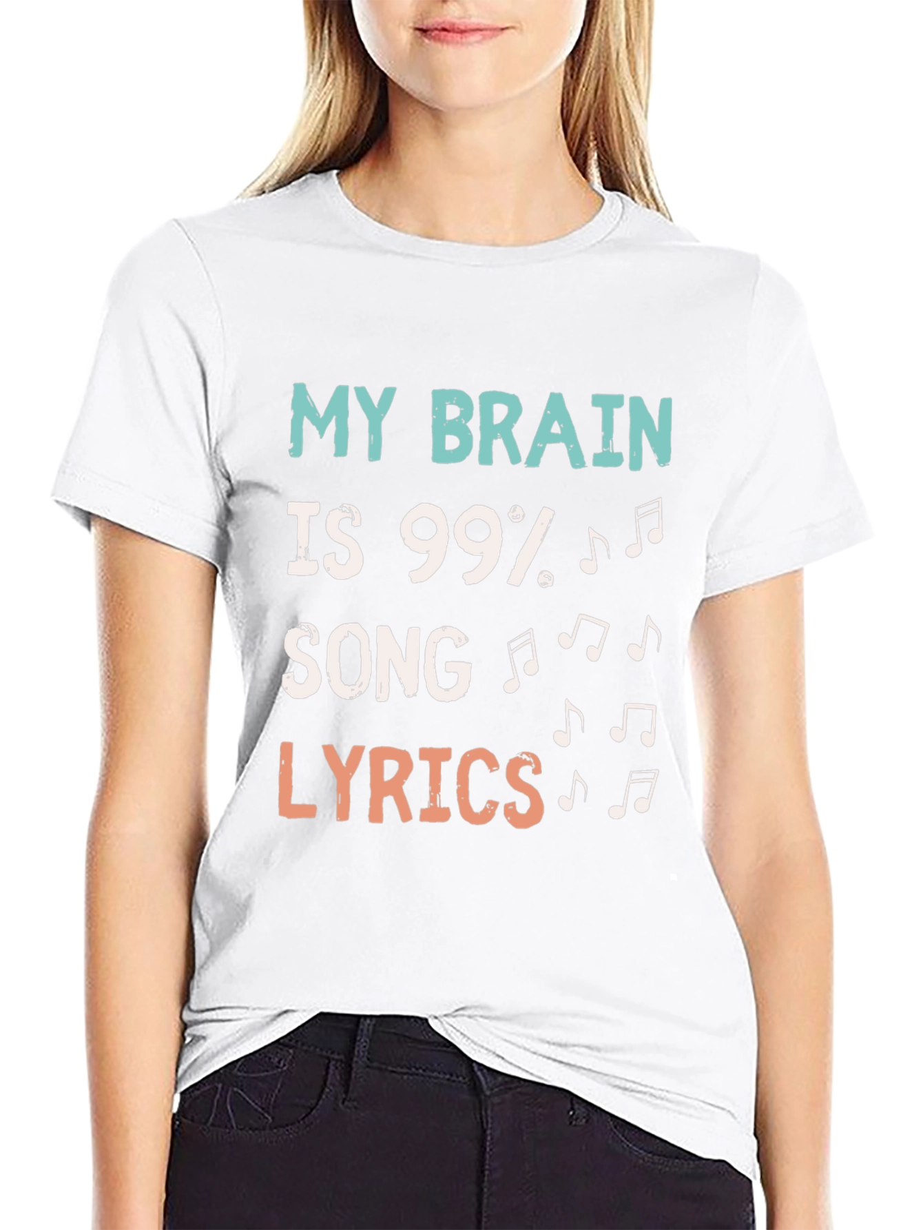 Black Funny Music Lover T-Shirt view 9