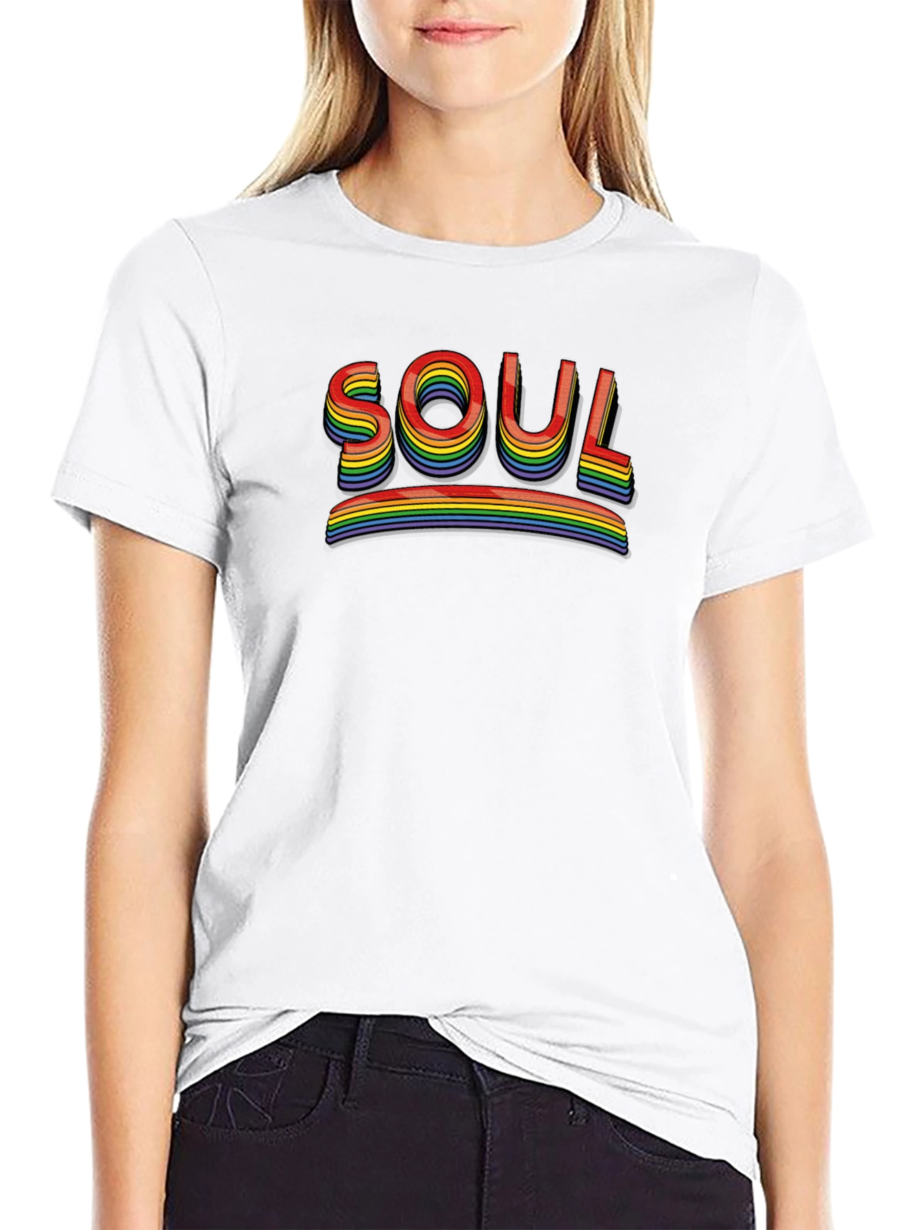 Black Rainbow Soul Graphic Tee - Unisex view 9