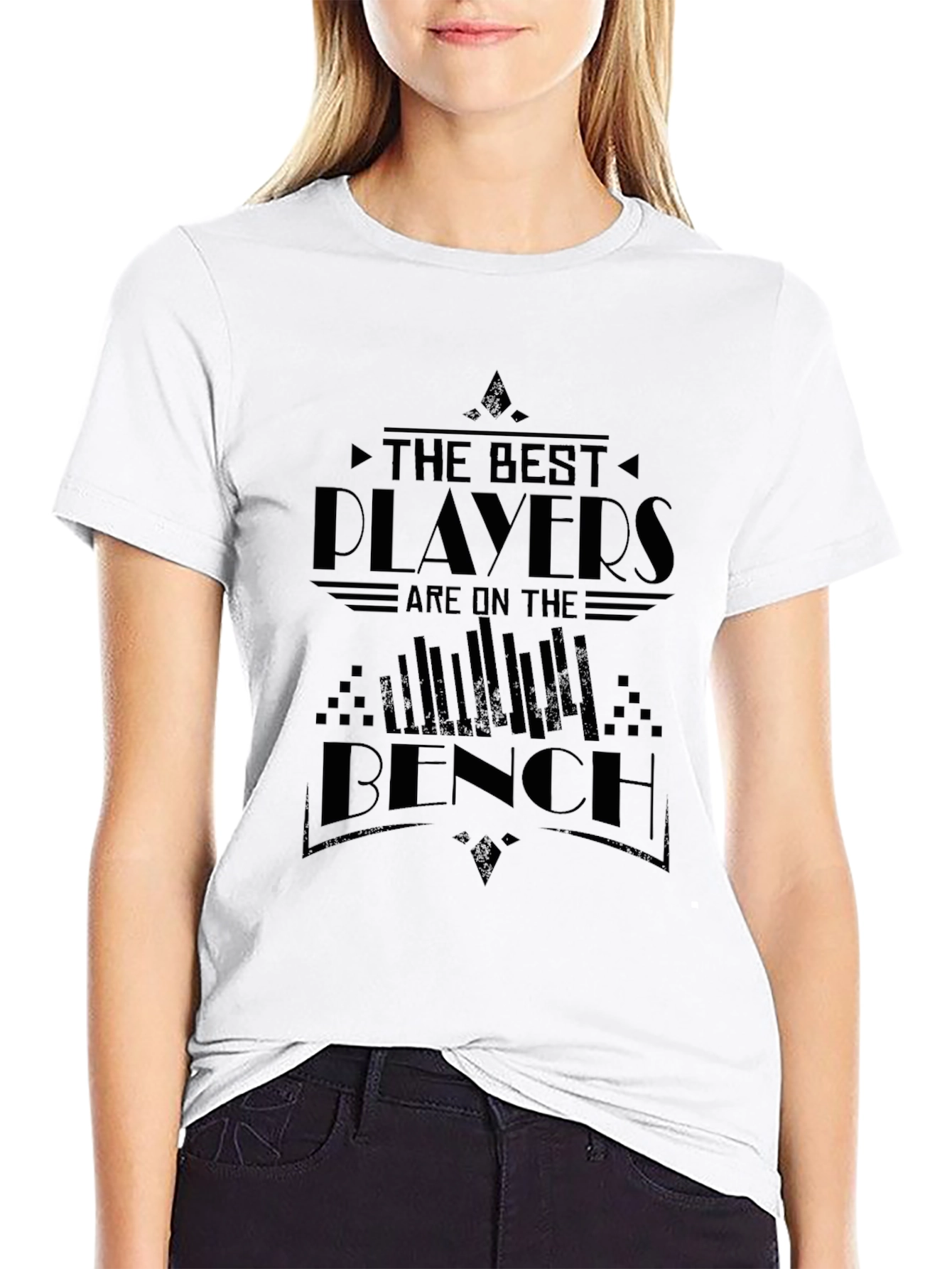 Black The Best Players Are on The Bench Black T-Shirt view 9