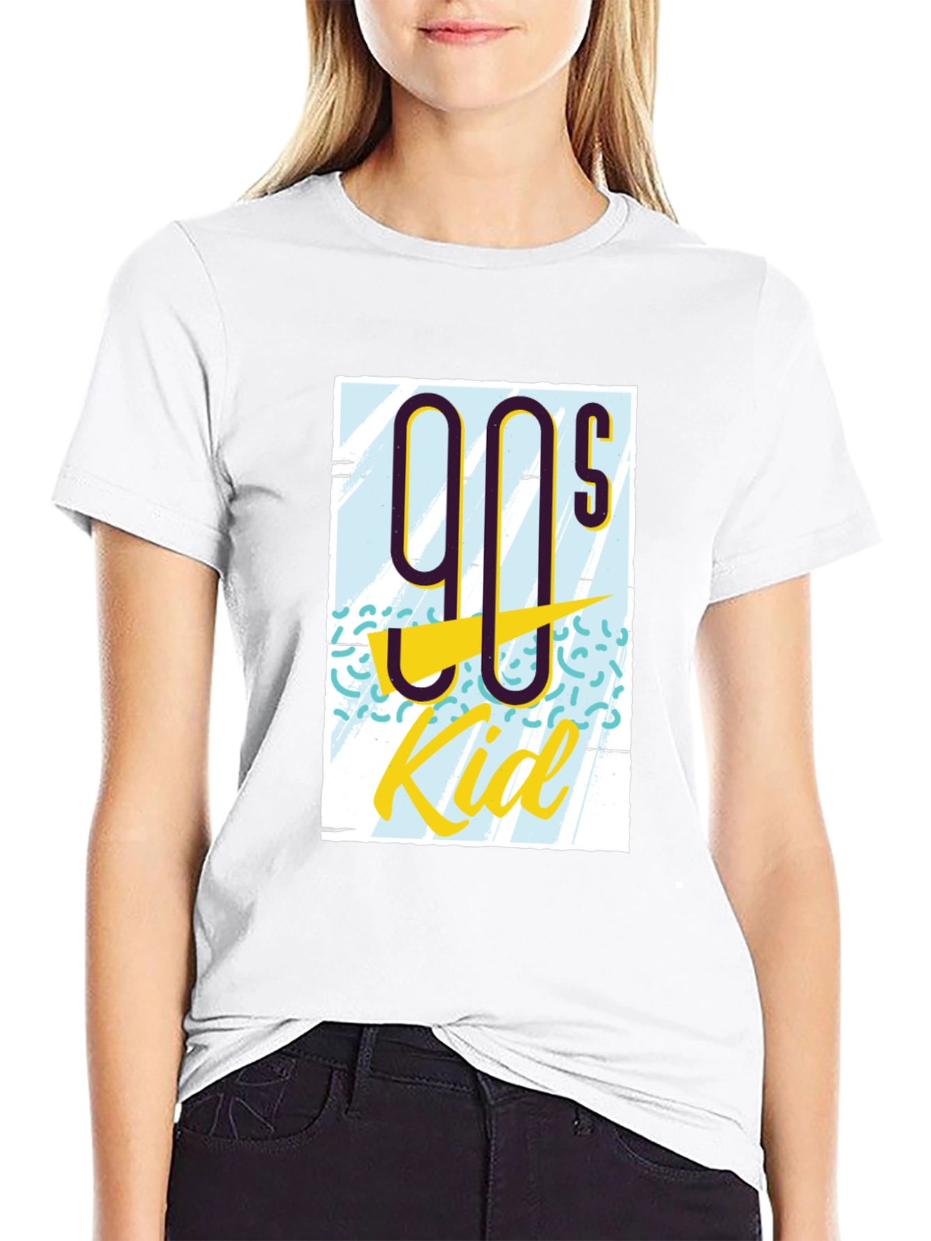Black 90s Kid Graphic Tee - Retro Style view 9