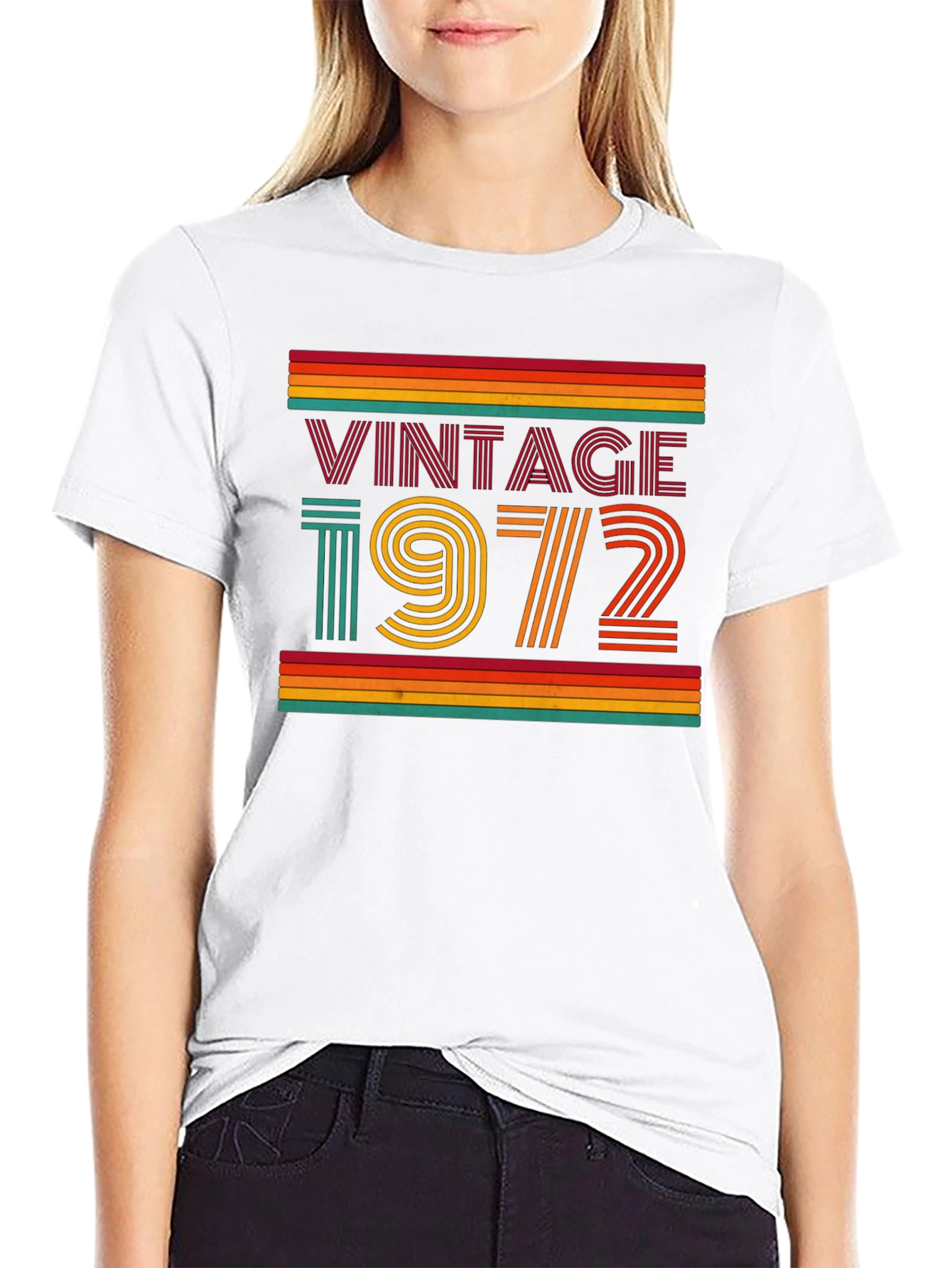 Black Vintage 1972 Graphic Tee - Retro Style view 9