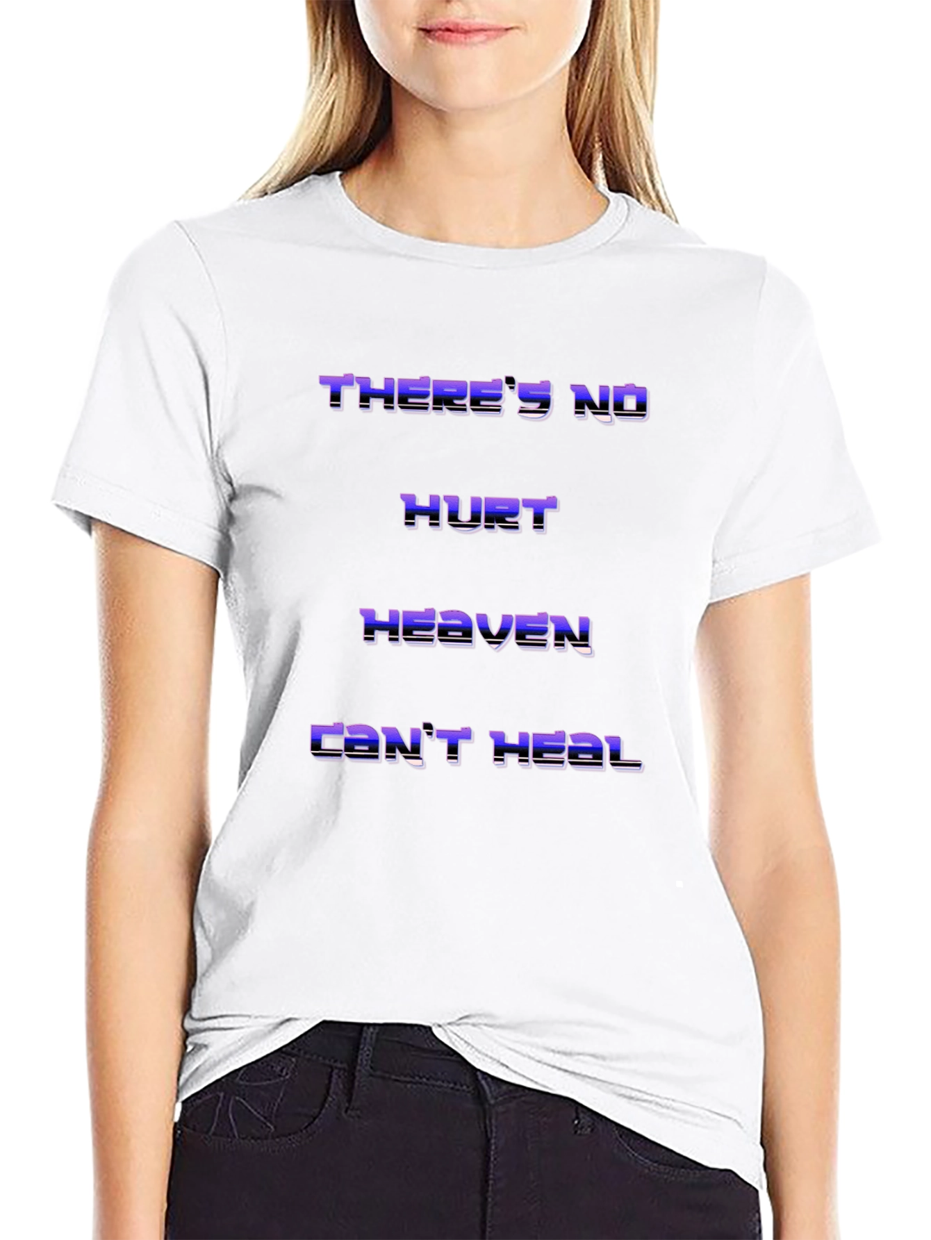 Black There's No Hurt Heaven Can't Heal T-Shirt view 9