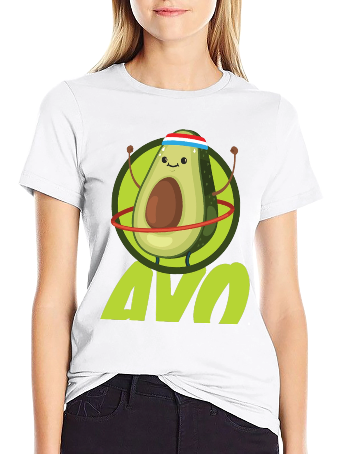 Black Funny Avocado Fitness T-Shirt | Avo Workout Tee view 9