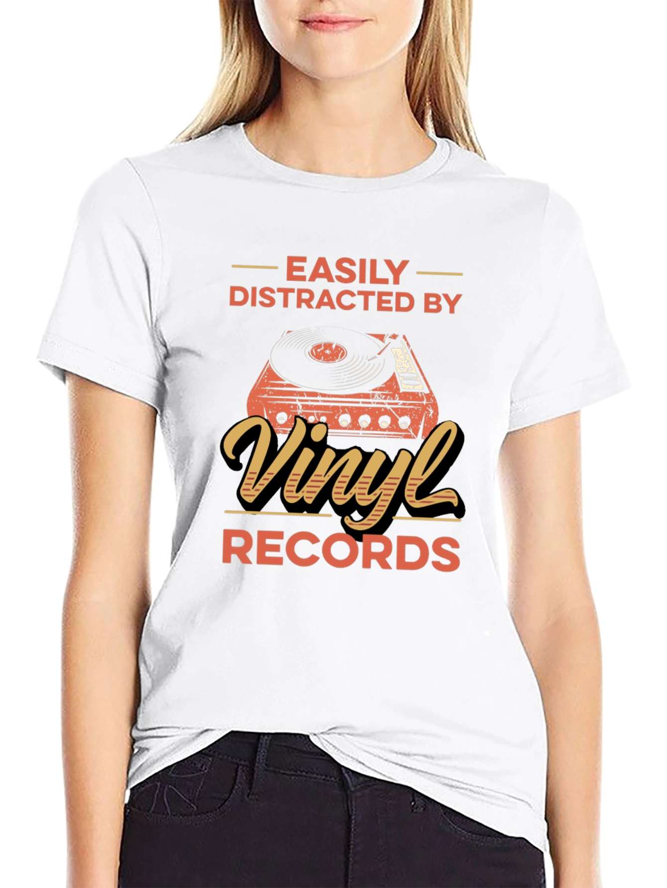 Black Vinyl Record Enthusiast T-Shirt view 9