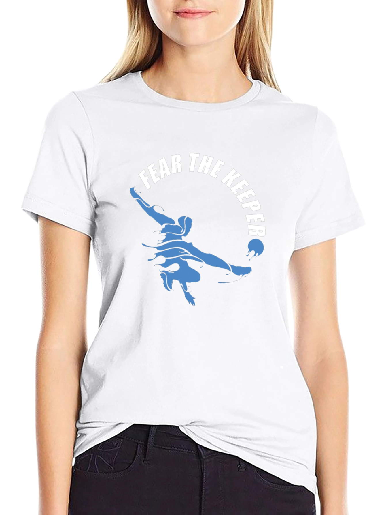 Black Fear The Keeper Goalie Graphic T-Shirt view 9