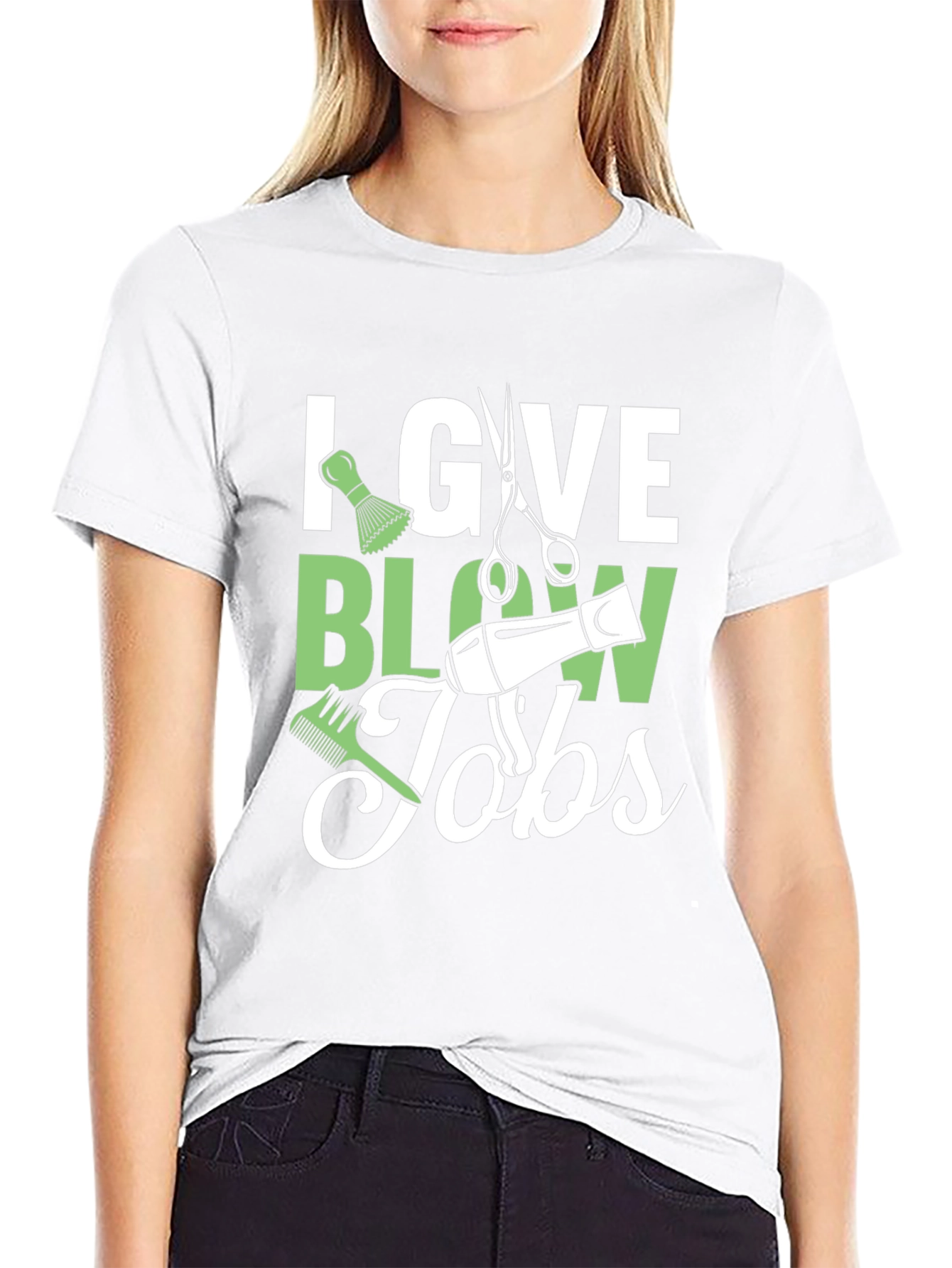 Black Stylist Humor T-Shirt: I Give Blow Jobs view 9