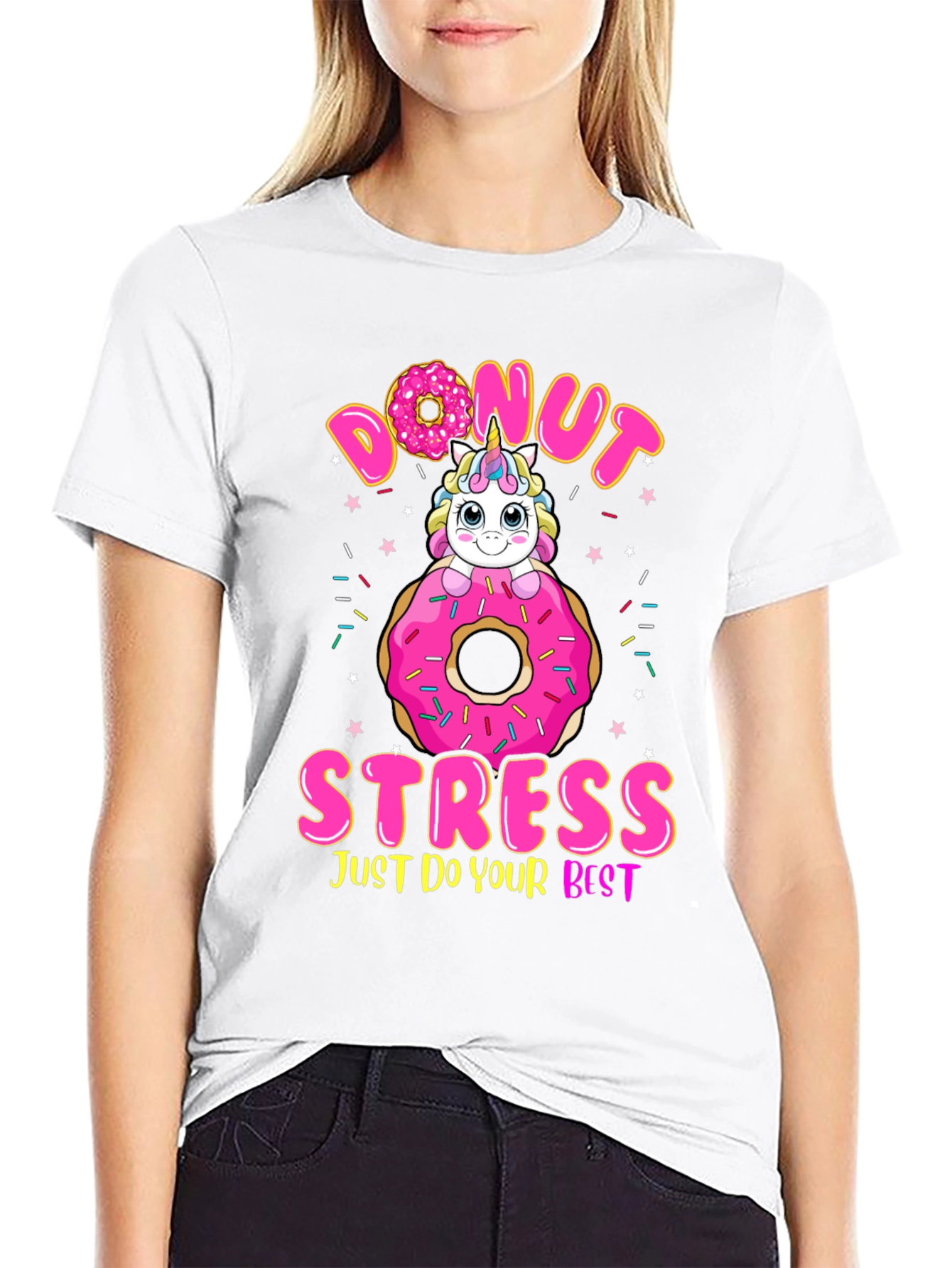 Black Donut Stress T-Shirt view 9