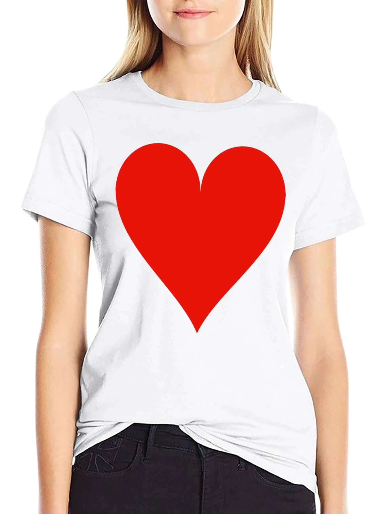 Black Heart Graphic Tee - Black Crew Neck view 9