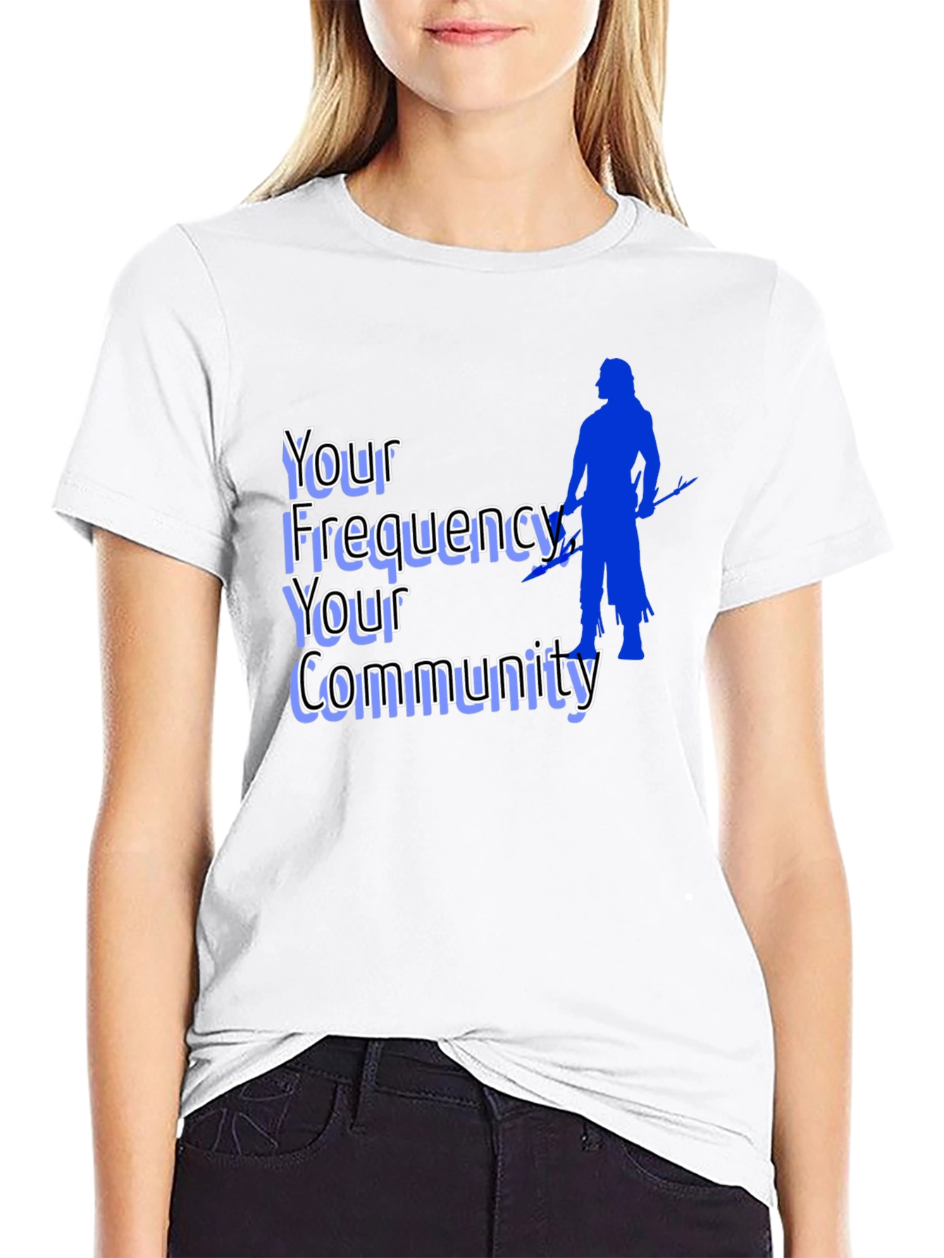 Black Frequency Community Graphic Tee - Black view 9