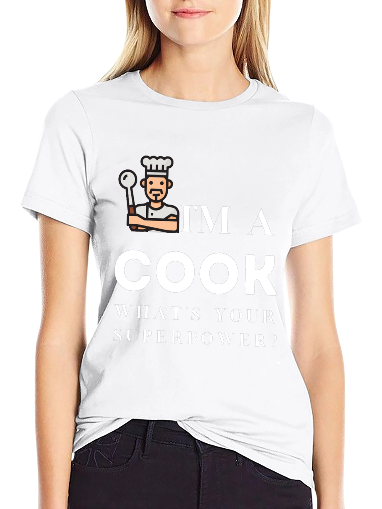 Black I'm a Cook What's Your Superpower Black T-Shirt view 9