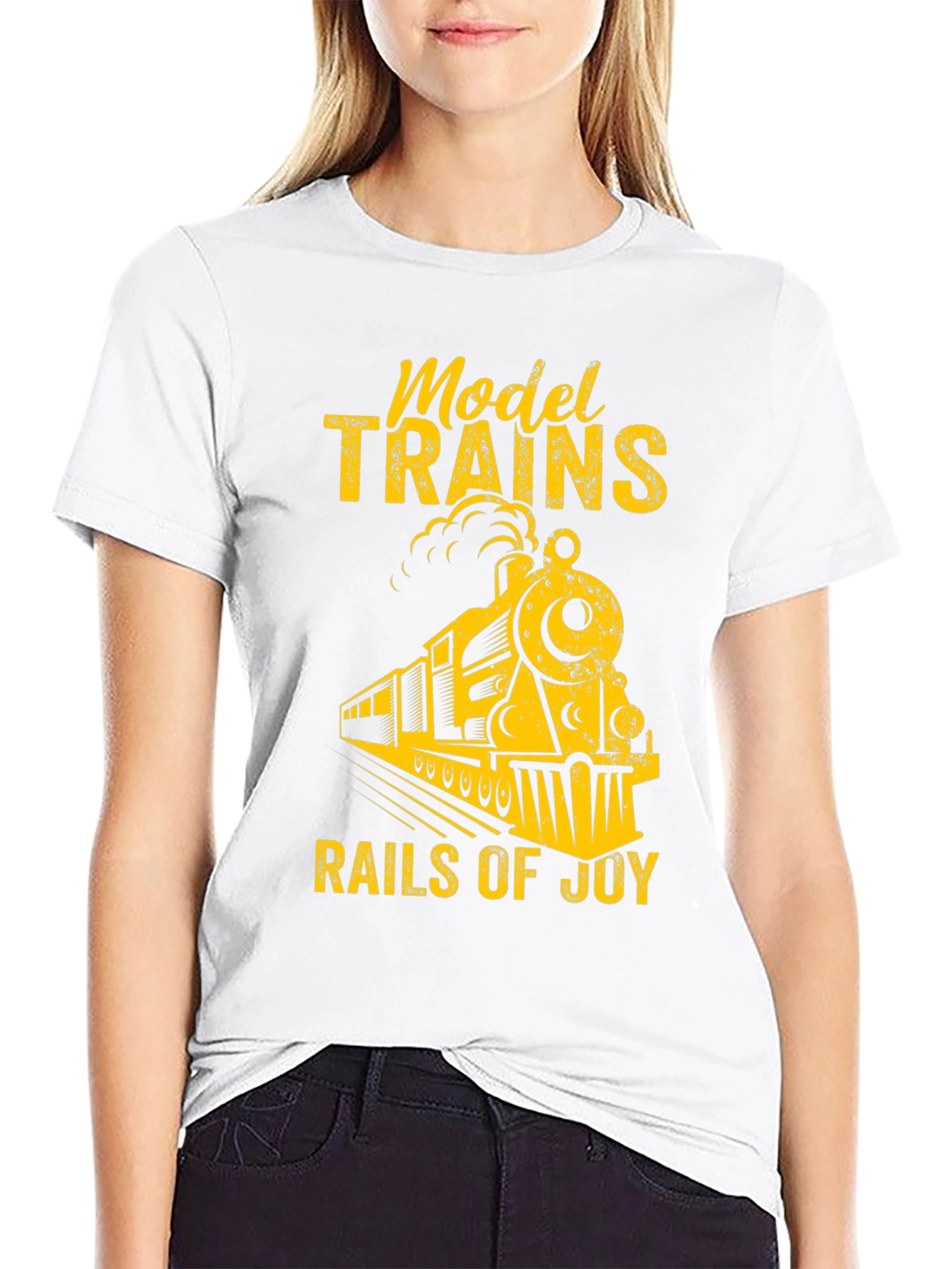 Black Model Trains Rails Of Joy Graphic Tee view 9