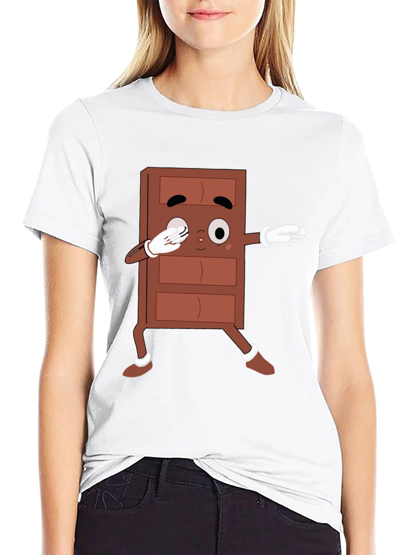 Black Chocolate Dab T-Shirt - Funny Cartoon Tee view 9