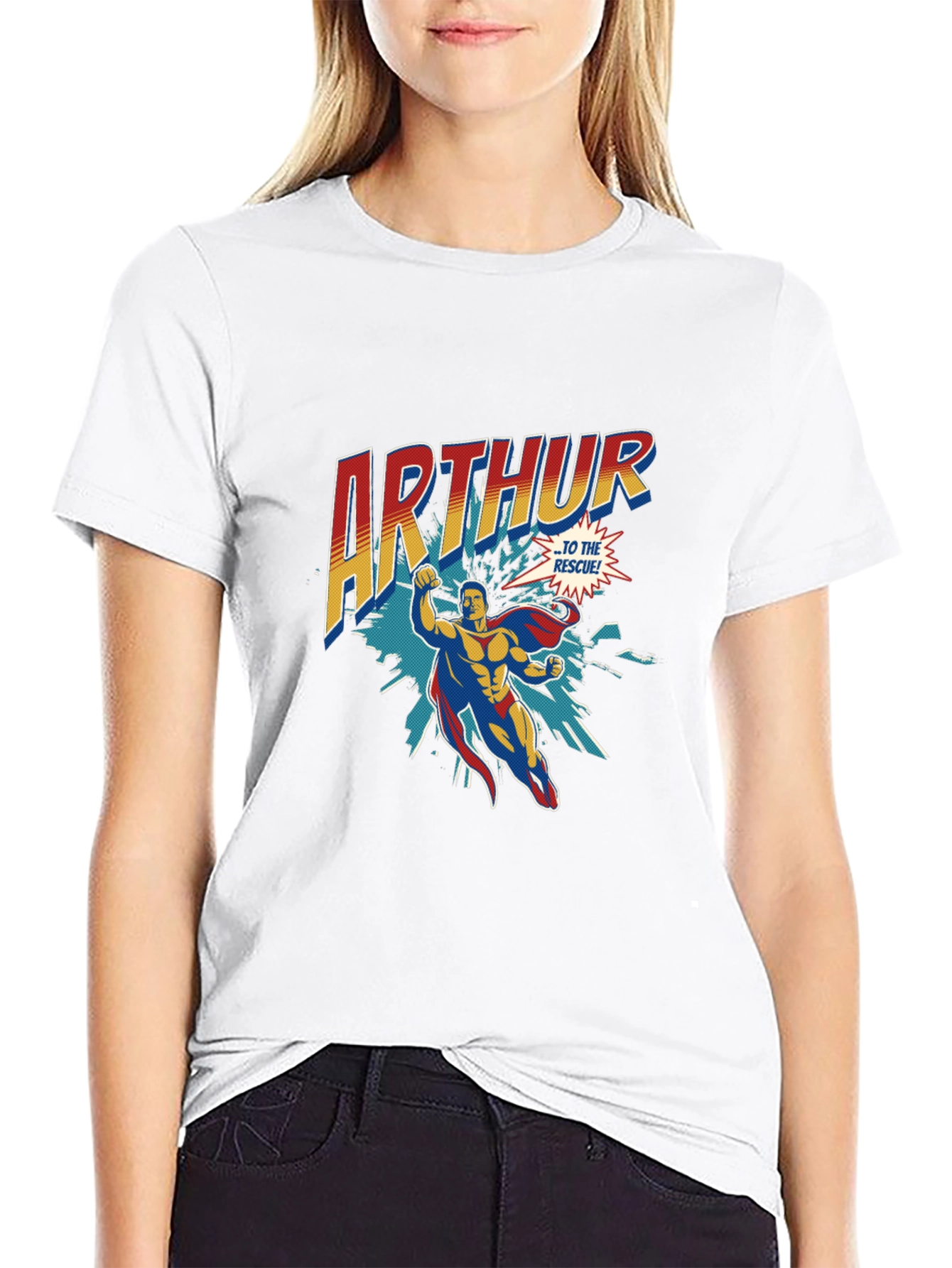 Black Arthur Superhero Graphic Tee - Bold & Stylish view 9