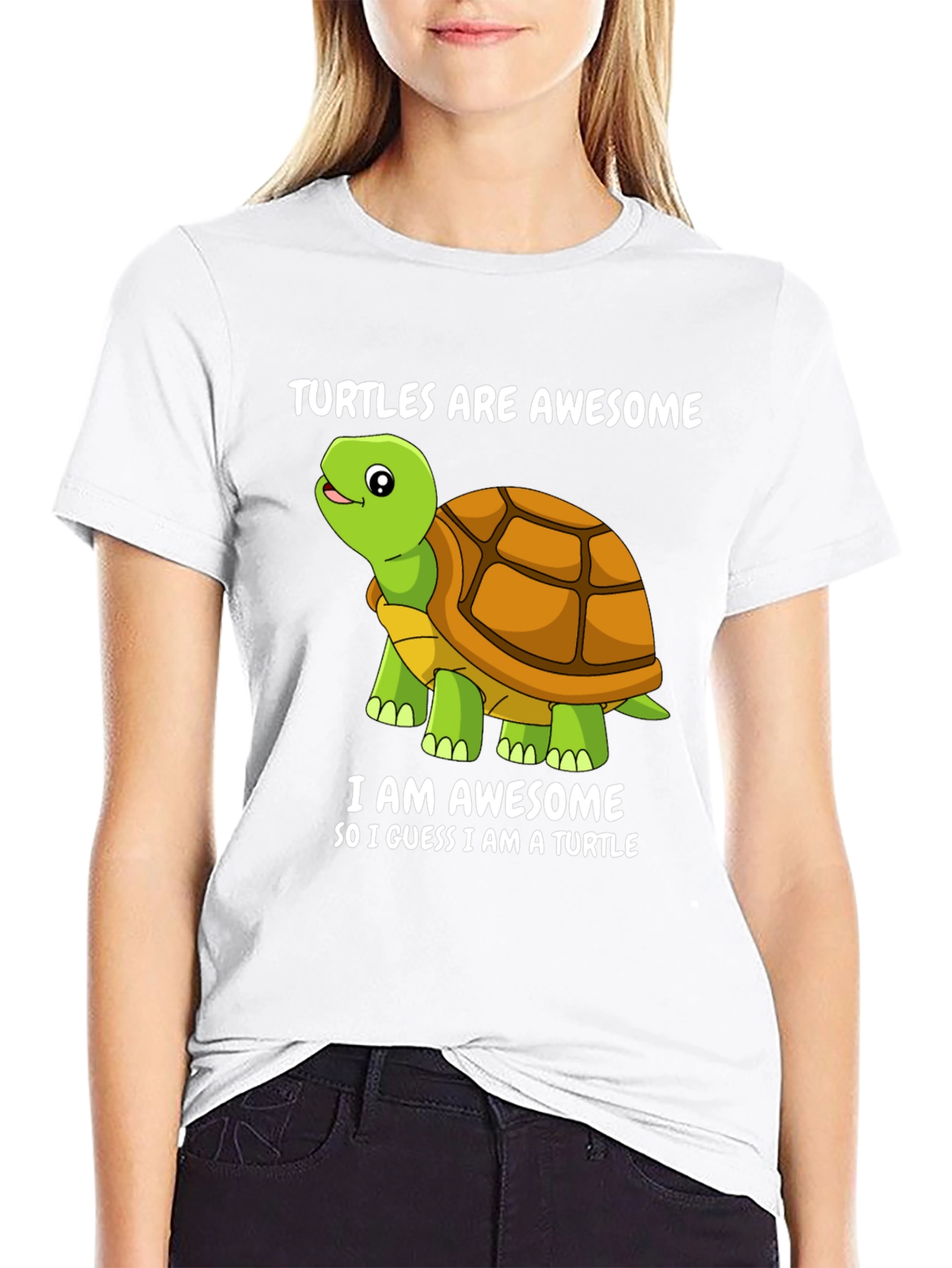 Black Awesome Turtles T-Shirt - Funny Cartoon Turtle Tee view 9