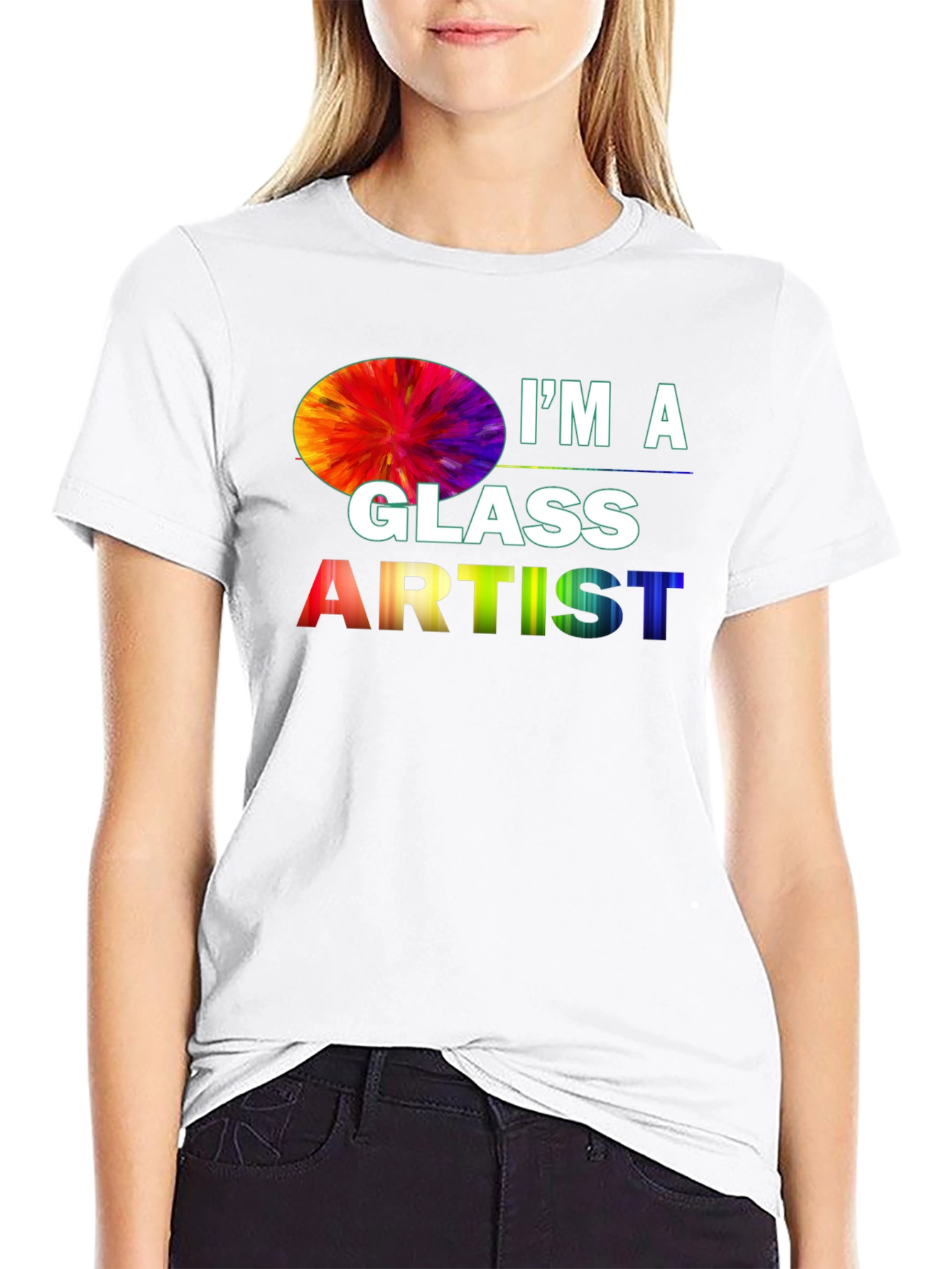 Black I'm a Glass Artist T-Shirt view 9