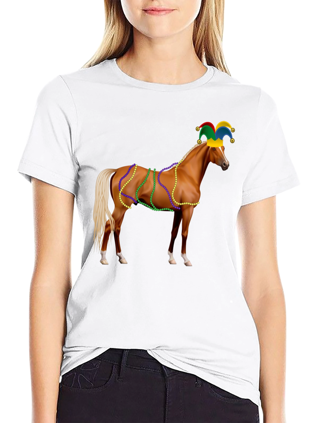 Mardi Gras Horse Graphic T-Shirt - 9