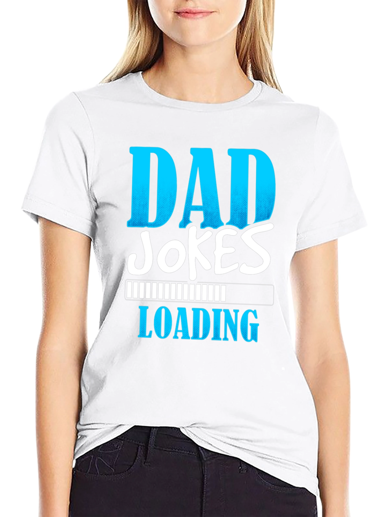 Black Dad Jokes Loading T-Shirt - Funny Father's Day Gift view 9