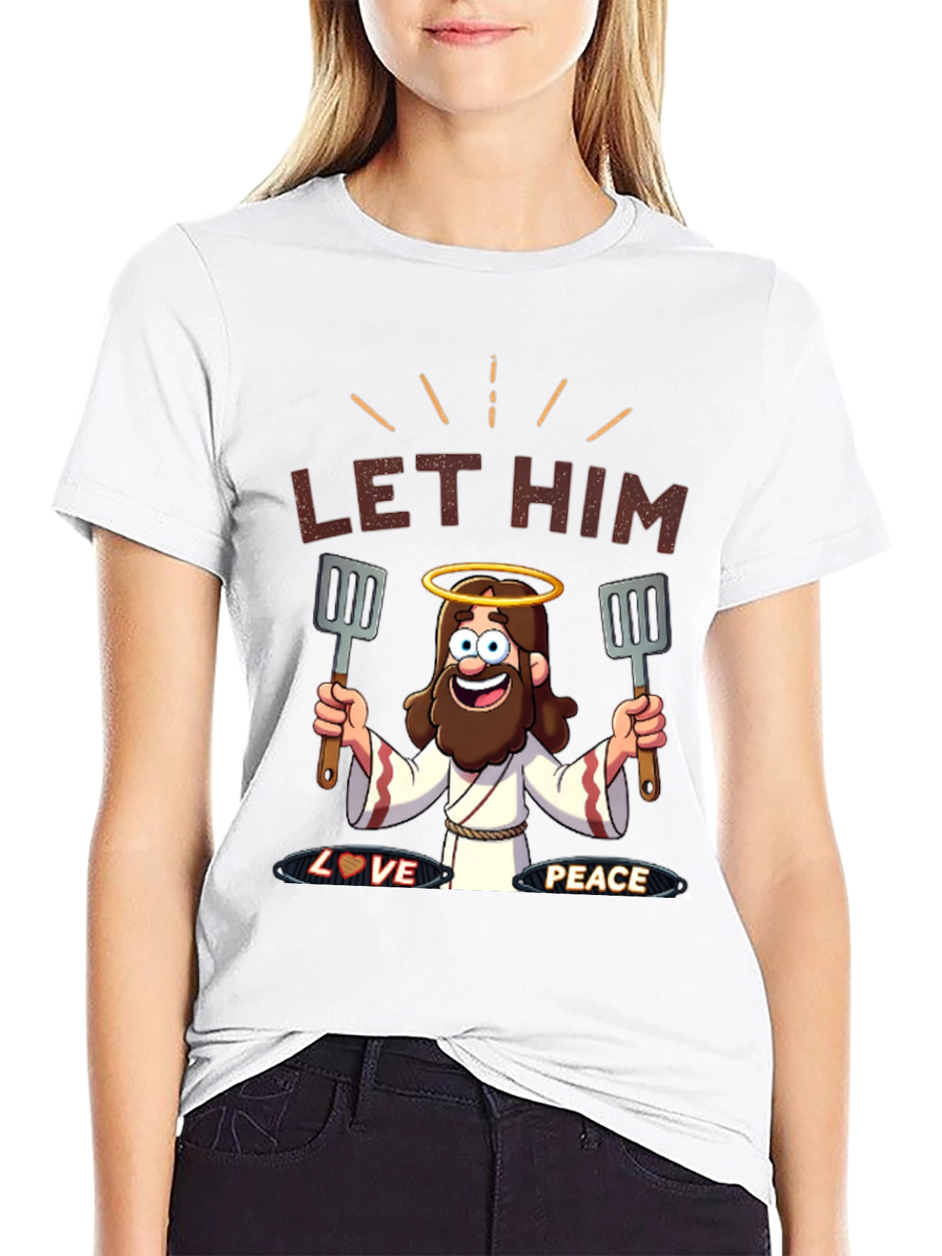 Black Let Him Cook T-Shirt - Novelty Graphic Tee view 9