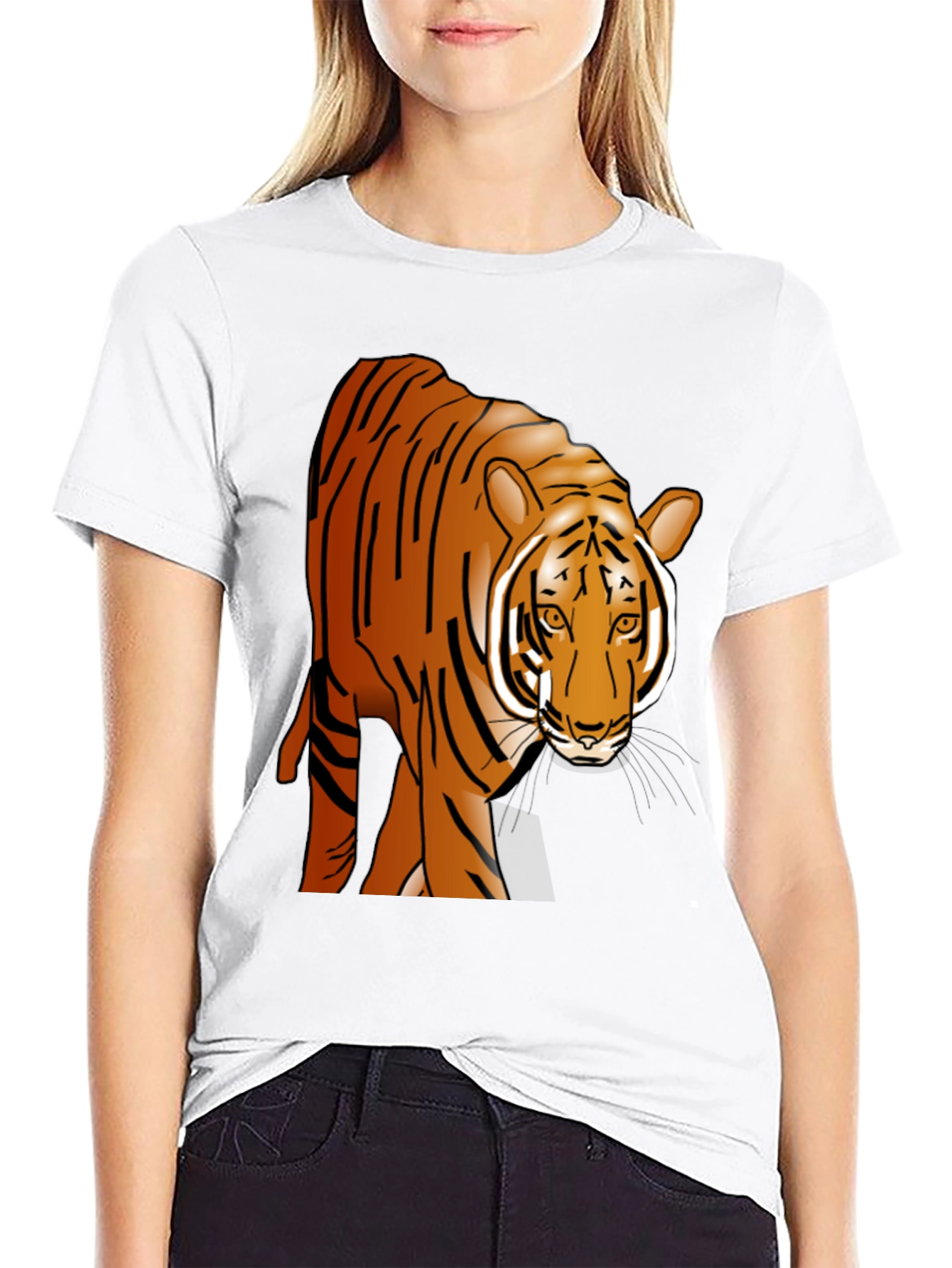 Black Tiger Graphic Black T-Shirt - Wildlife Tee view 9