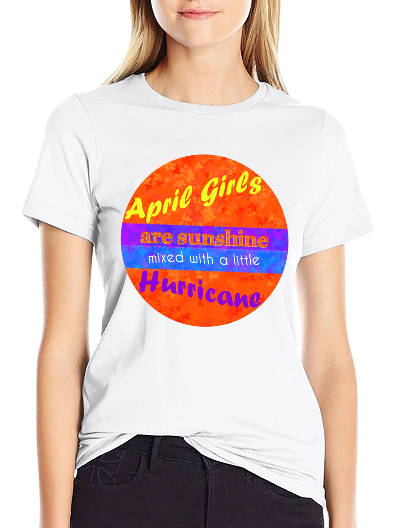 Black April Girls Sunshine Hurricane T-Shirt view 9