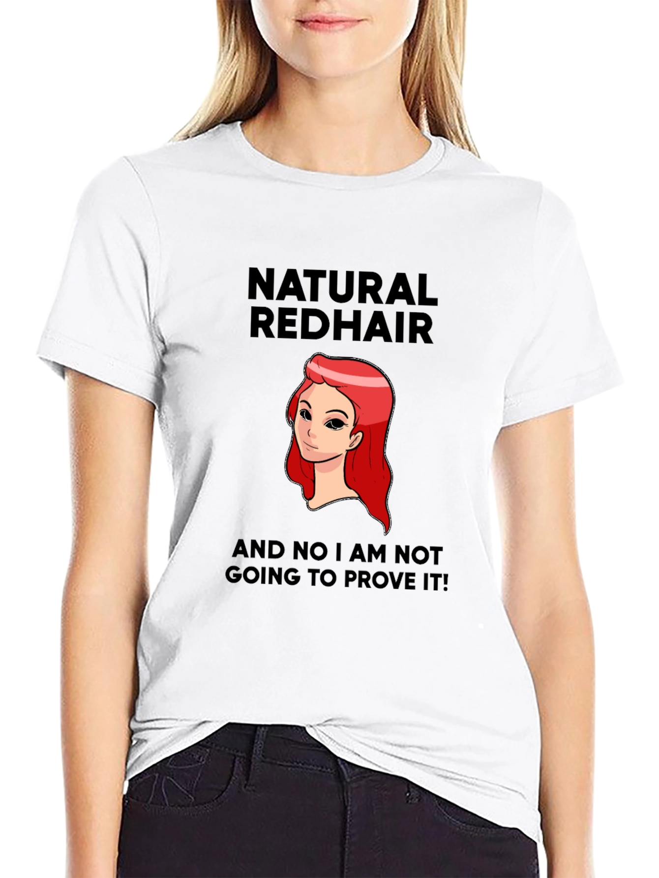 Black Natural Redhead T-Shirt - Funny Slogan Tee view 9