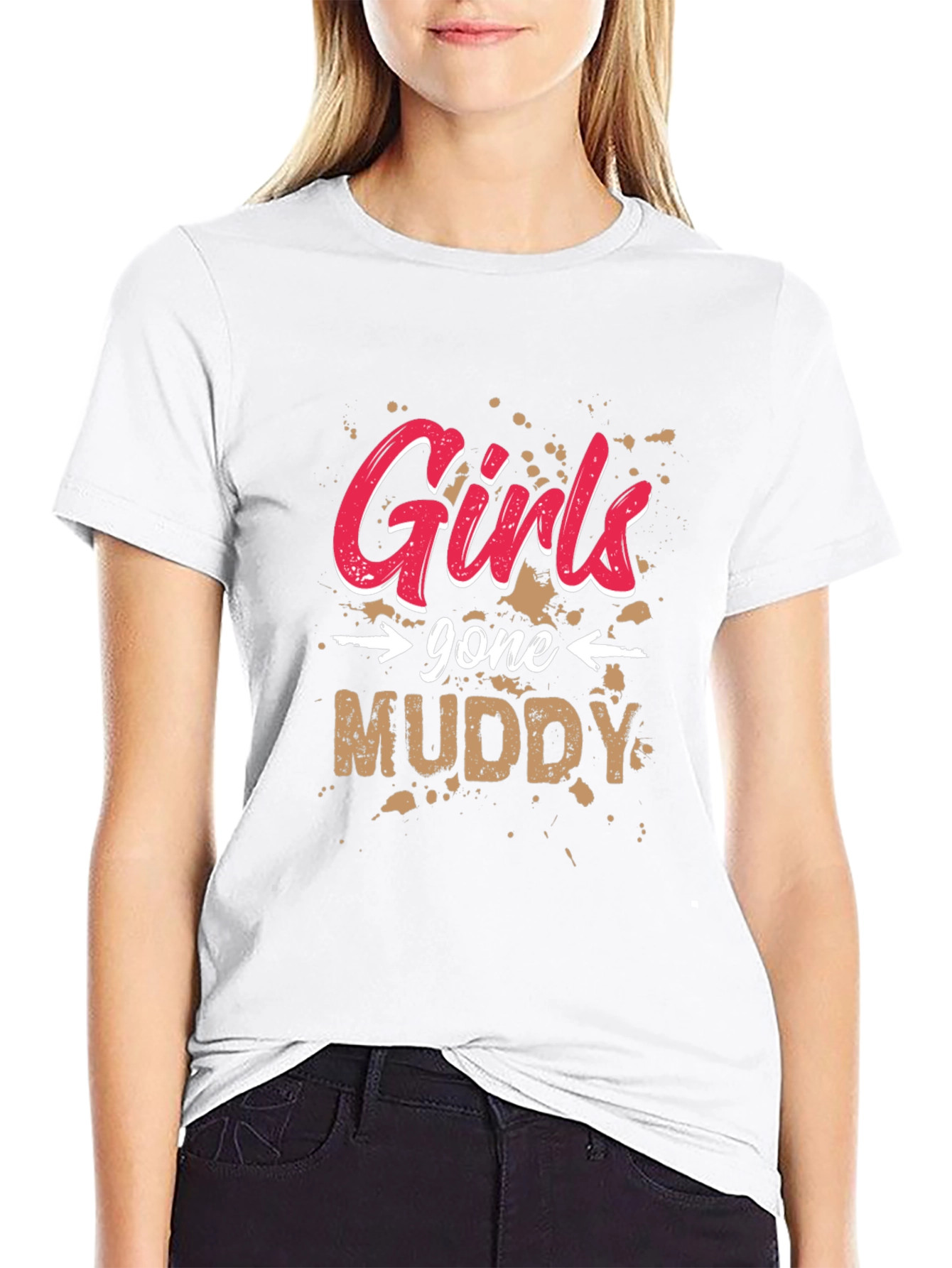 Black Girls Gone Muddy Black T-Shirt view 9
