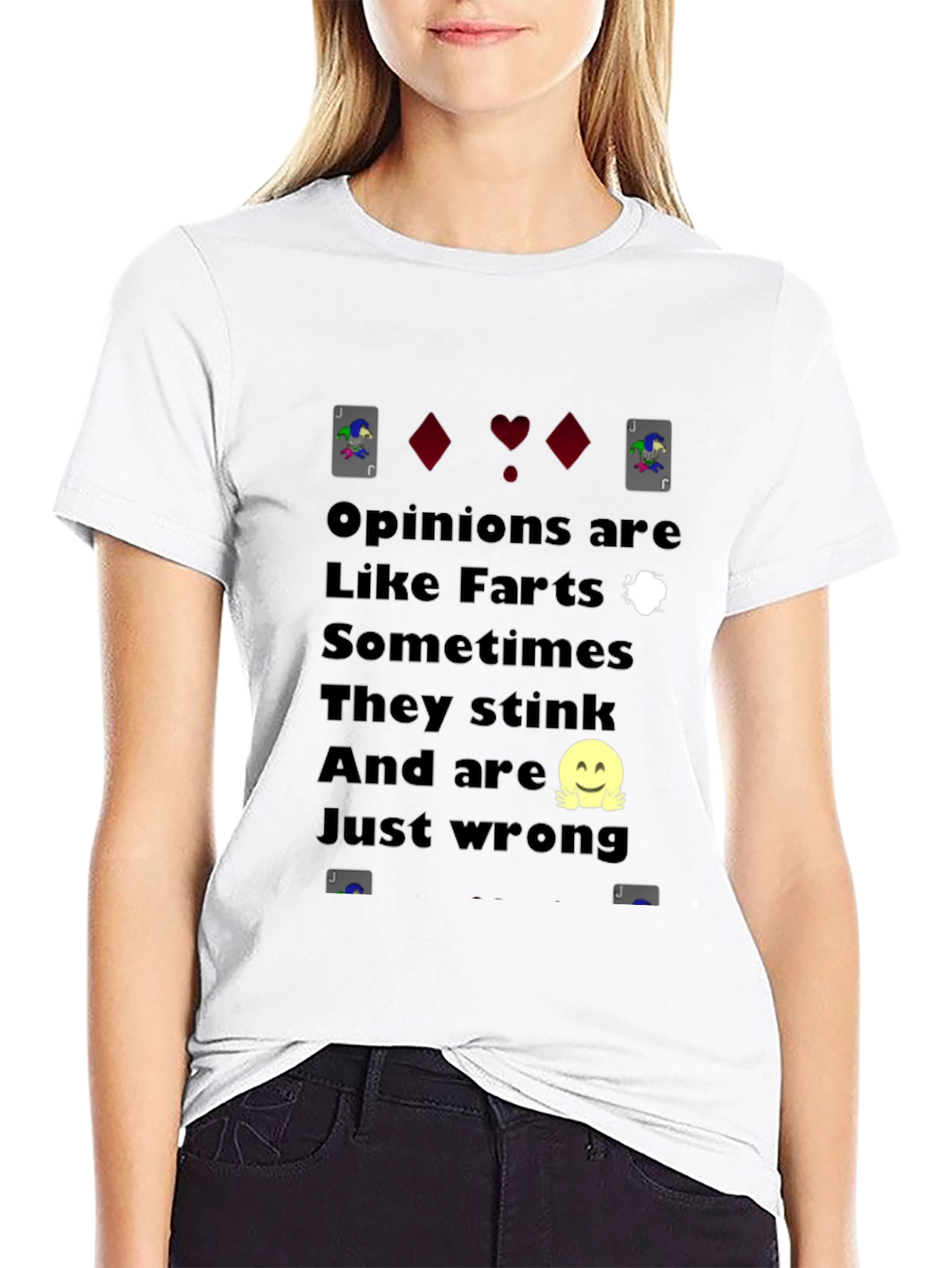 Black Funny Opinion T-Shirt - Like Farts view 9