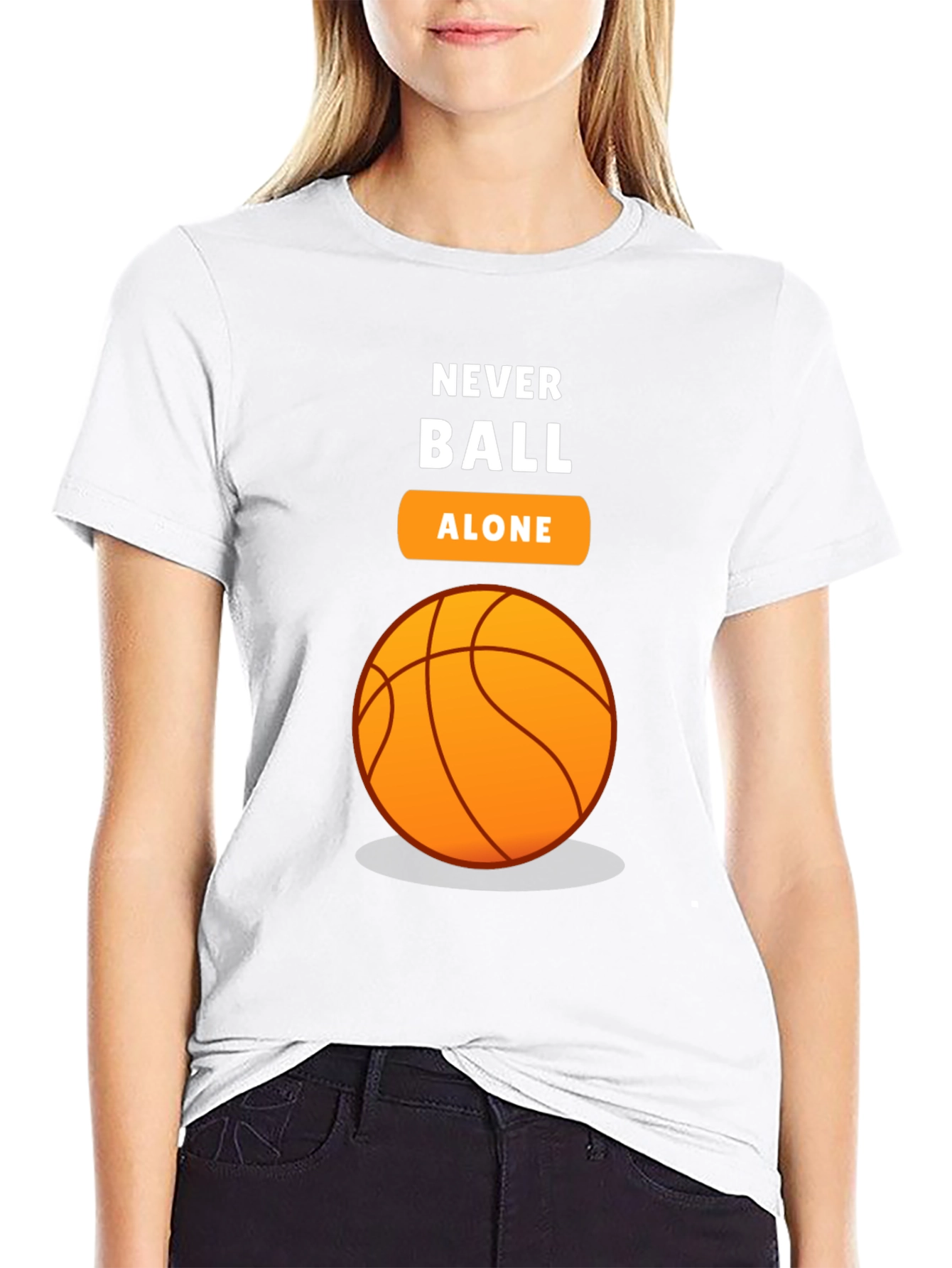 Black Never Ball Alone Graphic T-Shirt view 9