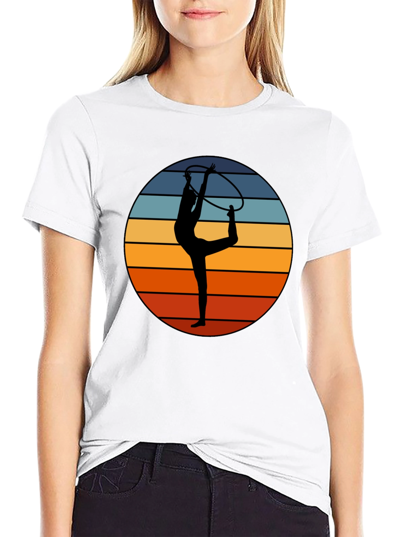 Black Retro Gymnast T-Shirt view 9