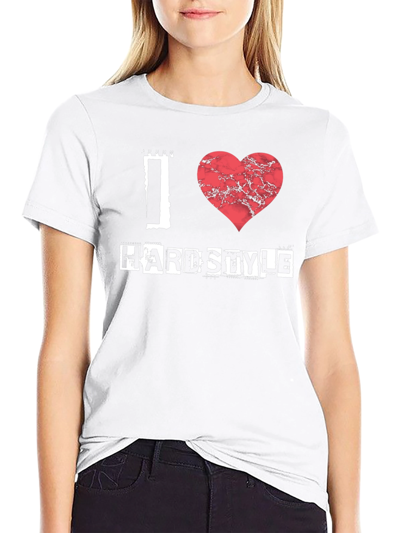 Black I Heart Hardstyle Black T-Shirt view 9