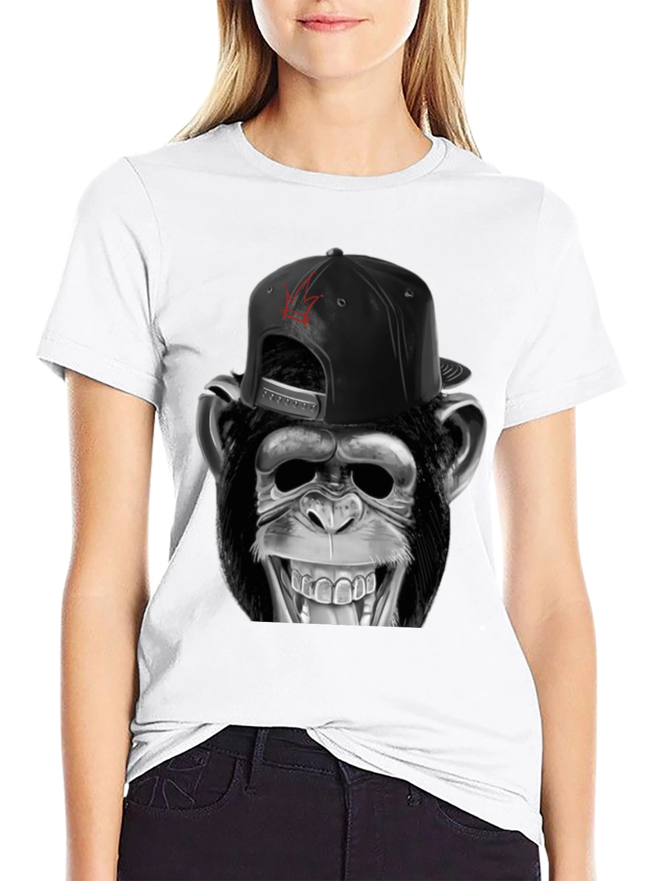 Black Monkey T-Shirt - Funny Animal Tee view 9